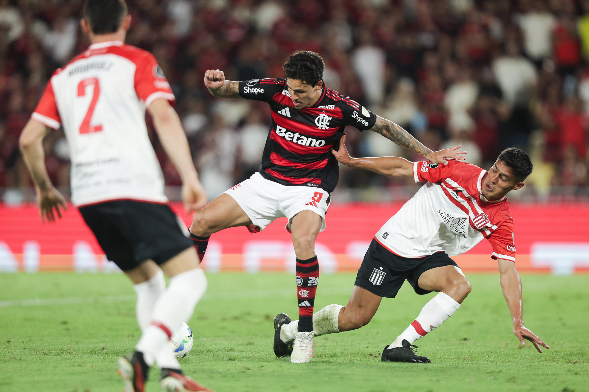 Flamengo enfrentou o Estudiantes, nesta quinta-feira (18), no Maracanã, pelo jogo de ida das quartas de final da Libertadores - Gilvan de Souza/Flamengo
