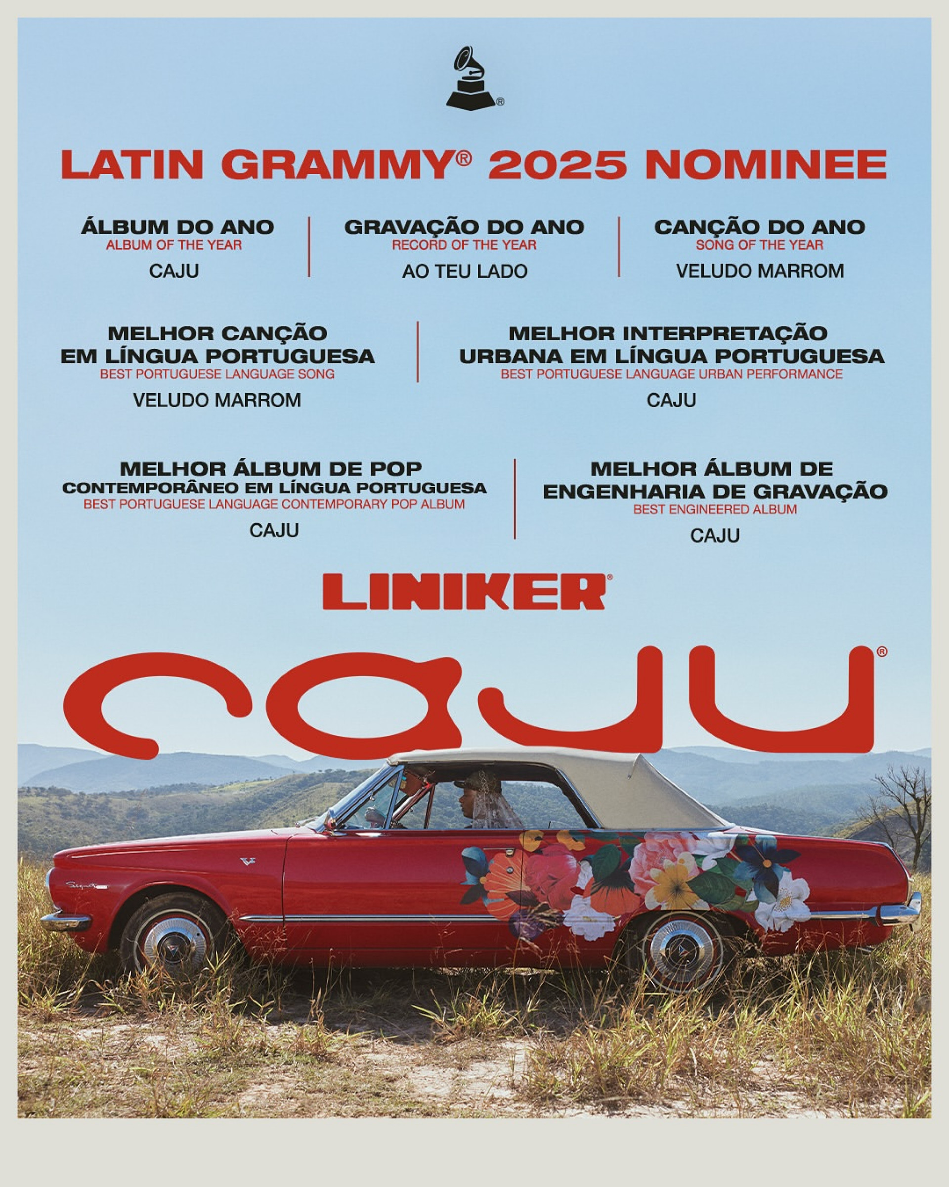Liniker recebeu indicações em sete categorias do Grammy Latino  - Reprodução/Instagram 