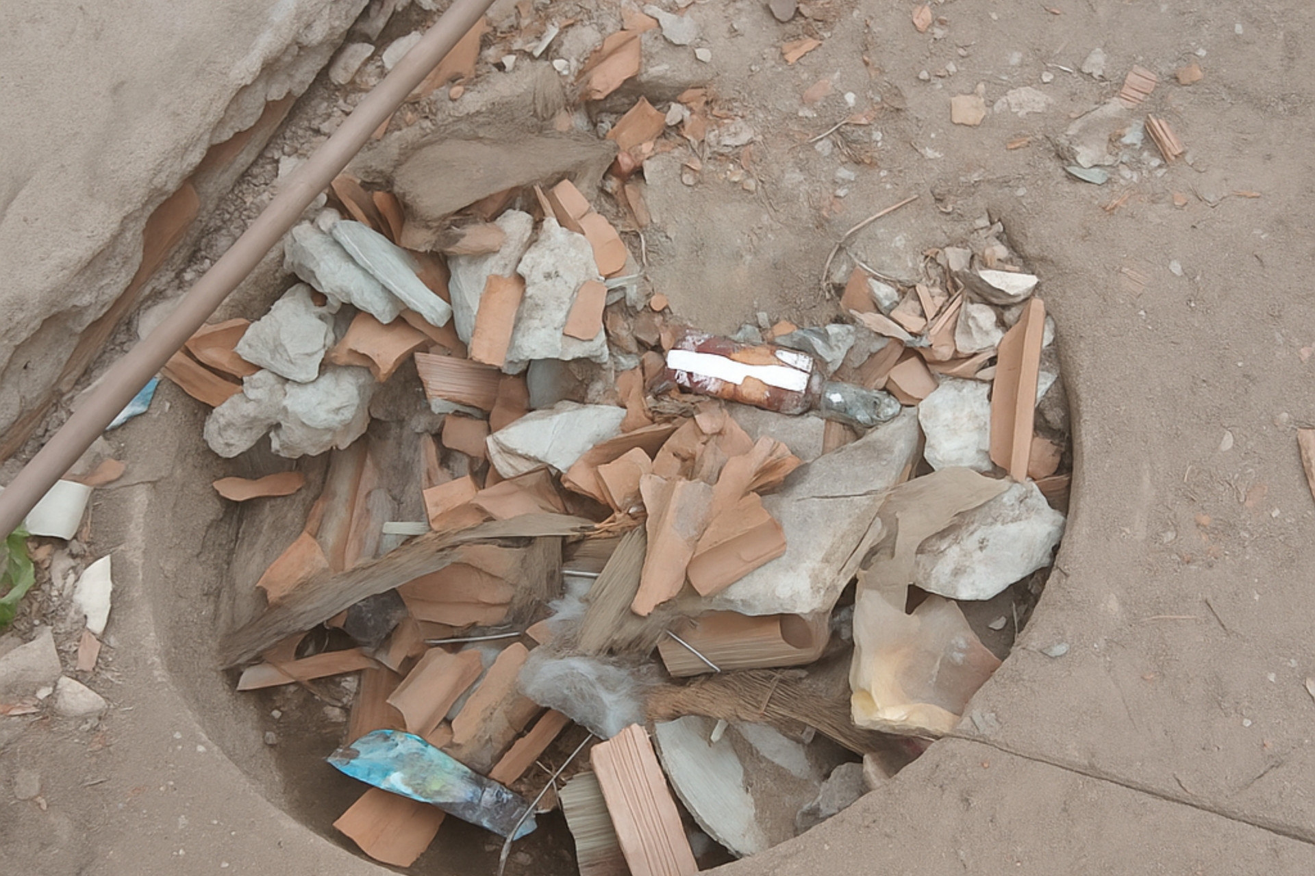 Equipe da BRK realiza limpeza de redes de esgoto no bairro Lagomar, retirando lixo e materiais inusitados - Foto: Divulga&ccedil;&atilde;o