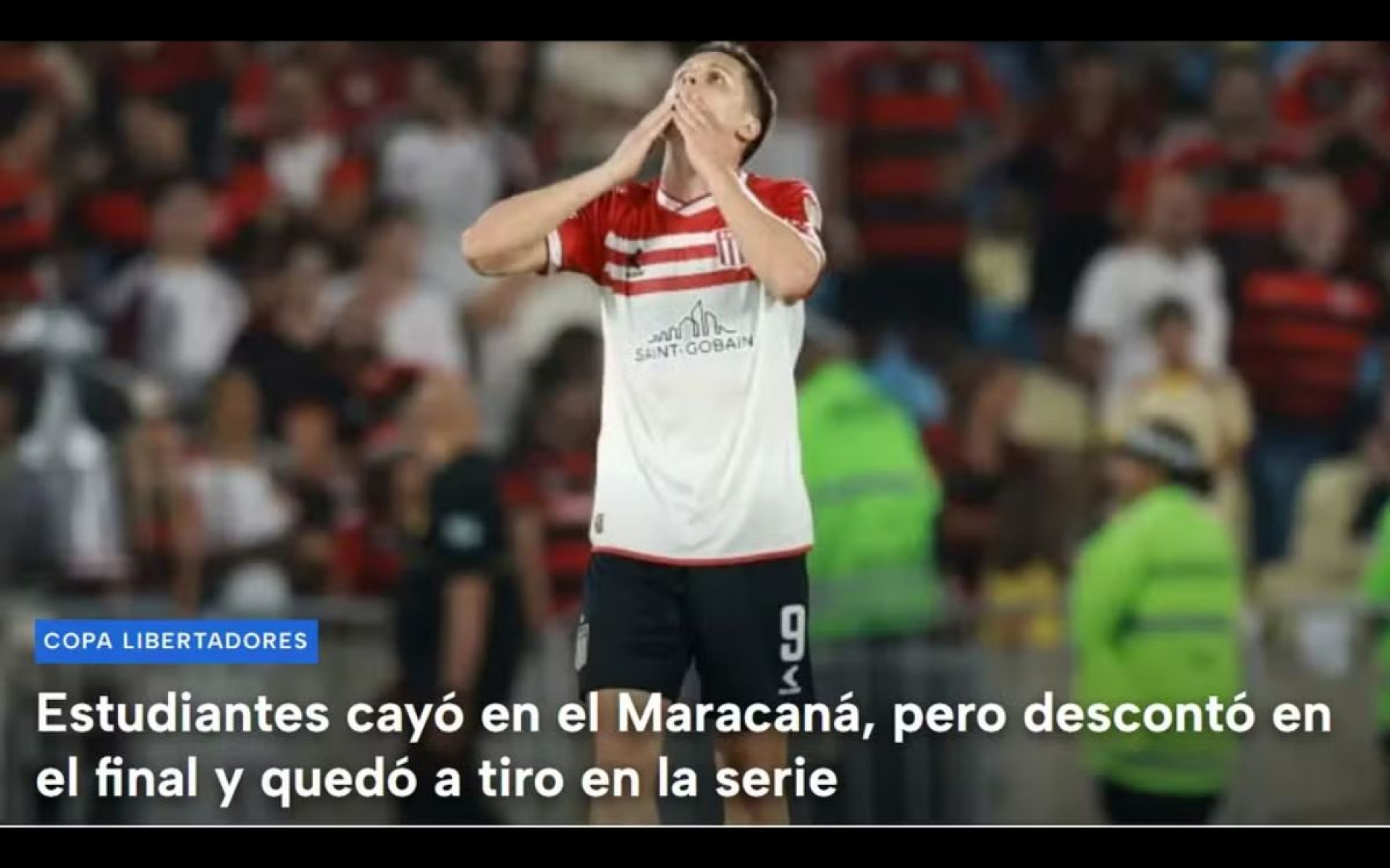 Imprensa argentina repercute derrota do Estudiantes para o Flamengo, no Maracanã - Reprodução / Internet