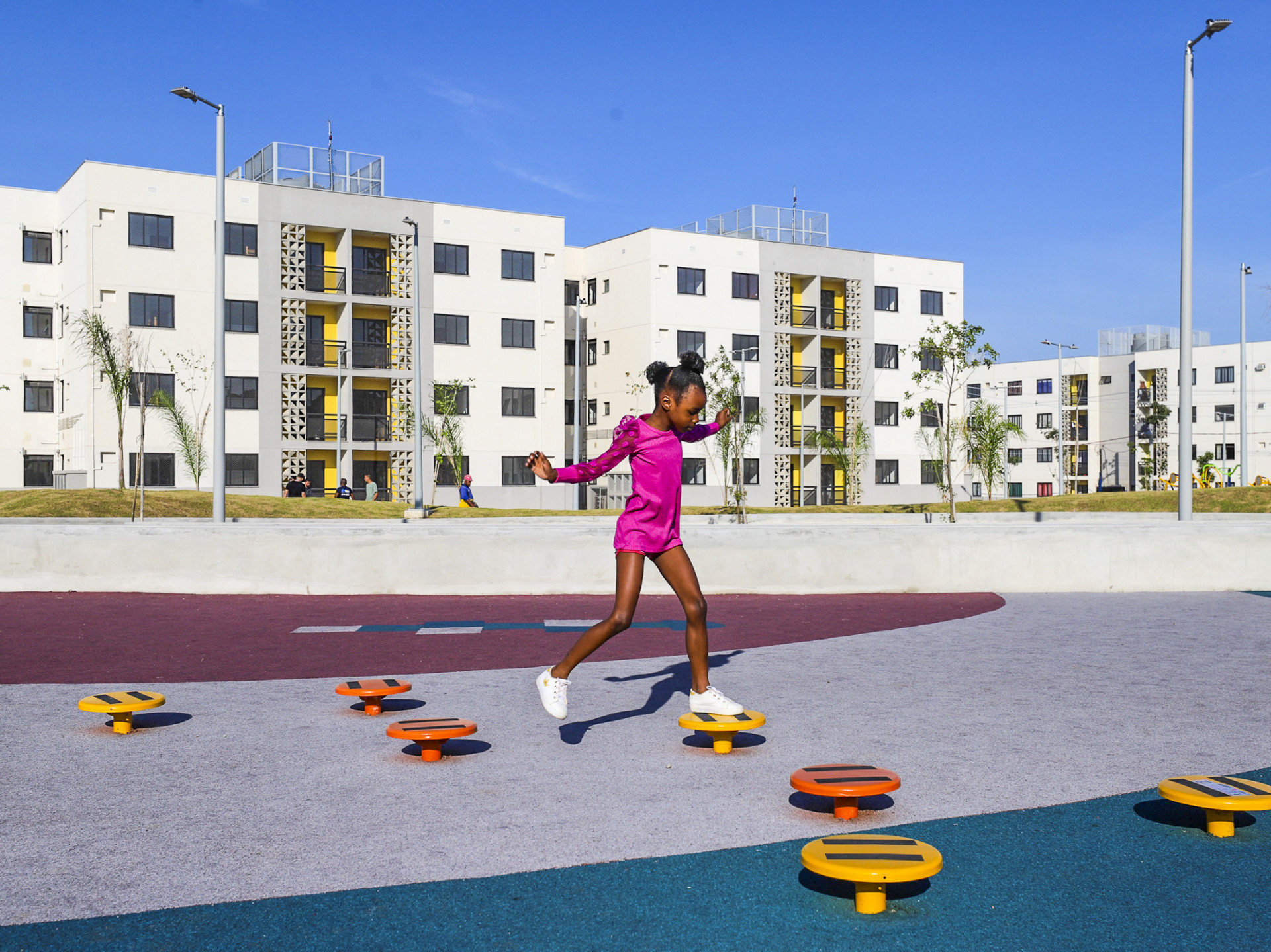 Área de lazer inaugurada juntos aos novos prédios do Morar Carioca, em Santa Cruz - Marco Antonio Lima / Prefeitura do Rio