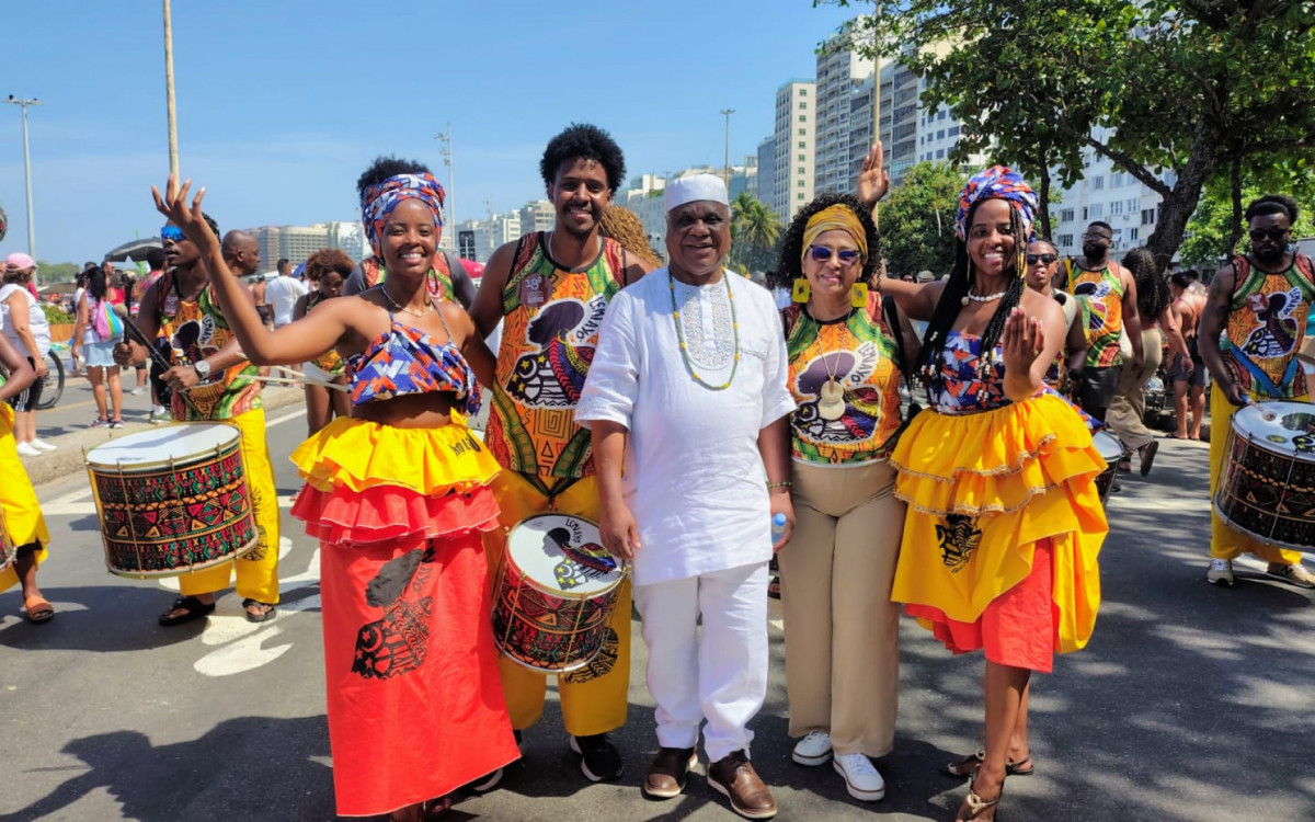 Prof. Dr. Babalawô Ivanir dos Santos participou do ato em Copacabana