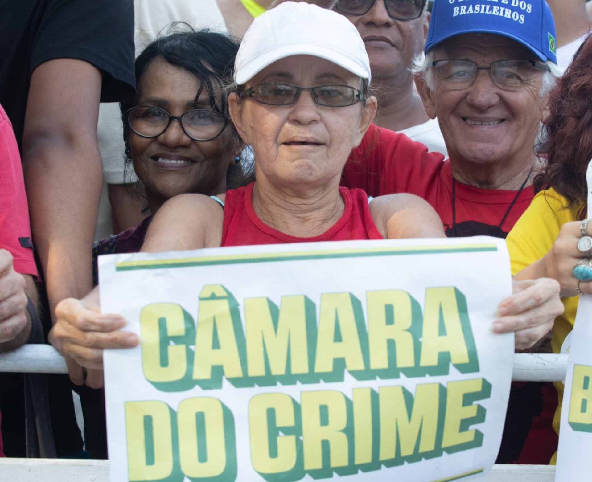 A dona de casa Maria José participou da primeira vez de uma manifestação - Érica Martin/Agência O DIA
