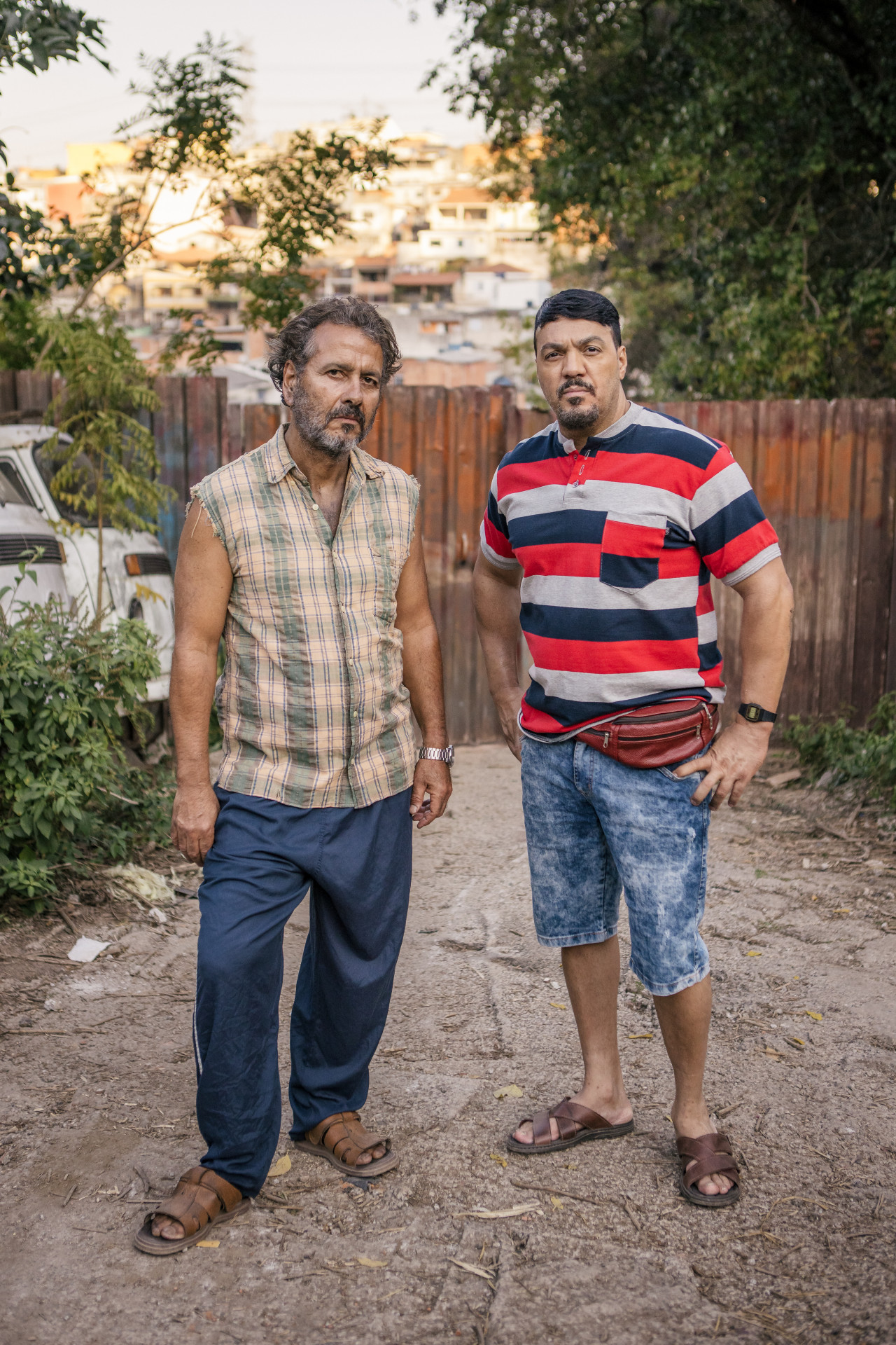 No folhetim 'Três Graças', Joaquim (Marcos Palmeira) e Misael (Belo) são amigos - Fabiano Battaglin / TV Globo