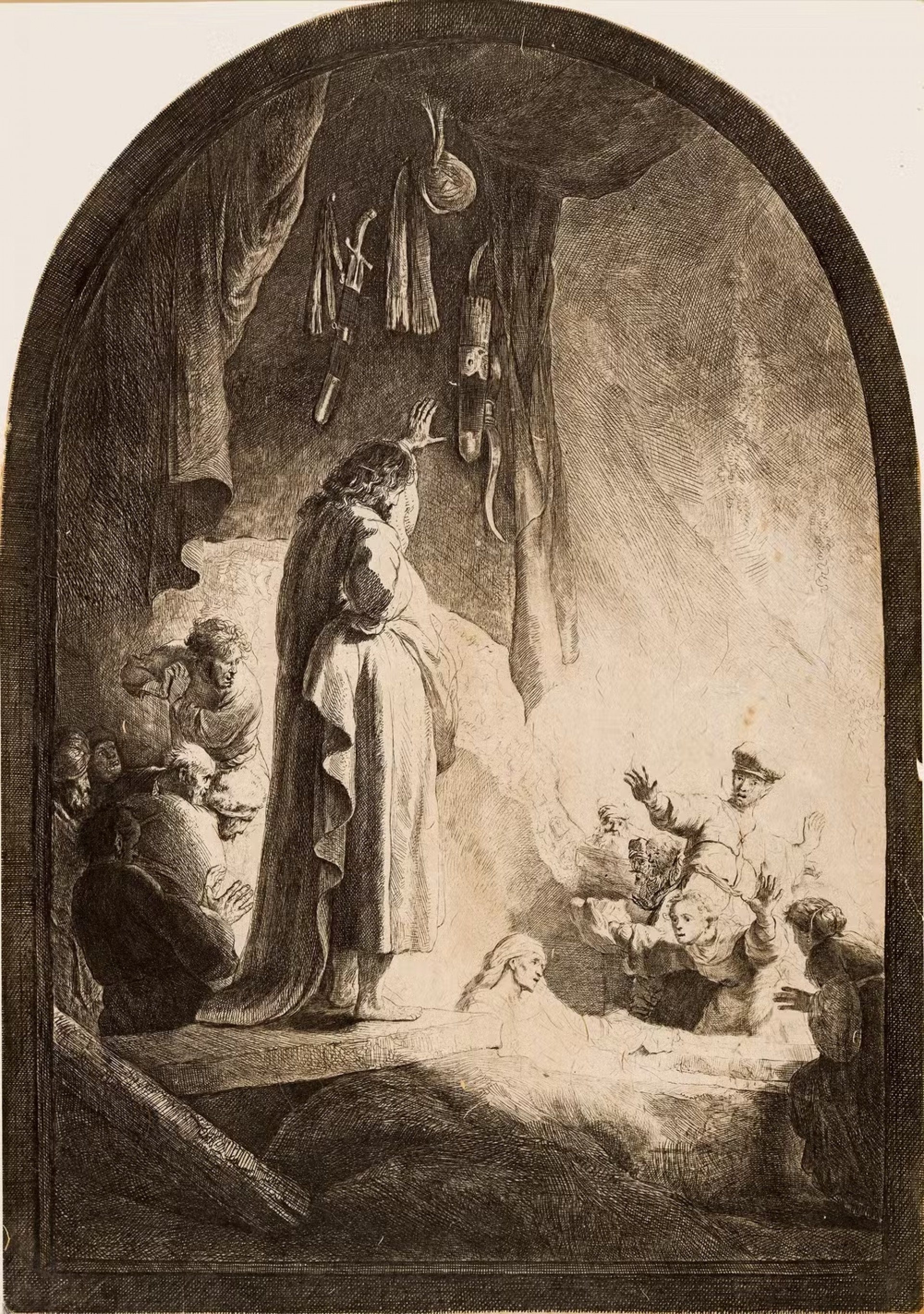 'A ressureição de Lázaro', gravura de Rembrandt - Divulgação 