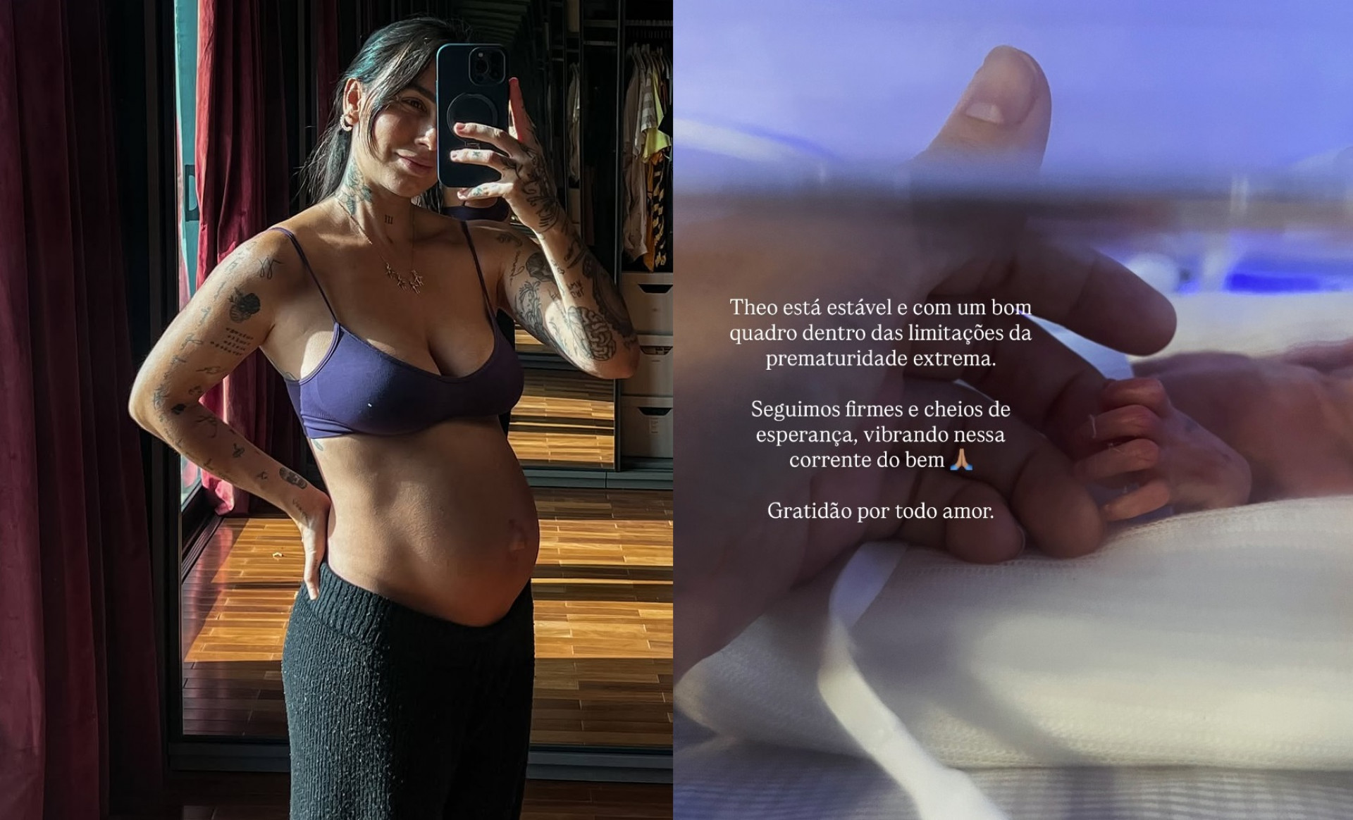 Clara Maia atualizou estado do filho recém-nascido  - Reprodução/Instagram 