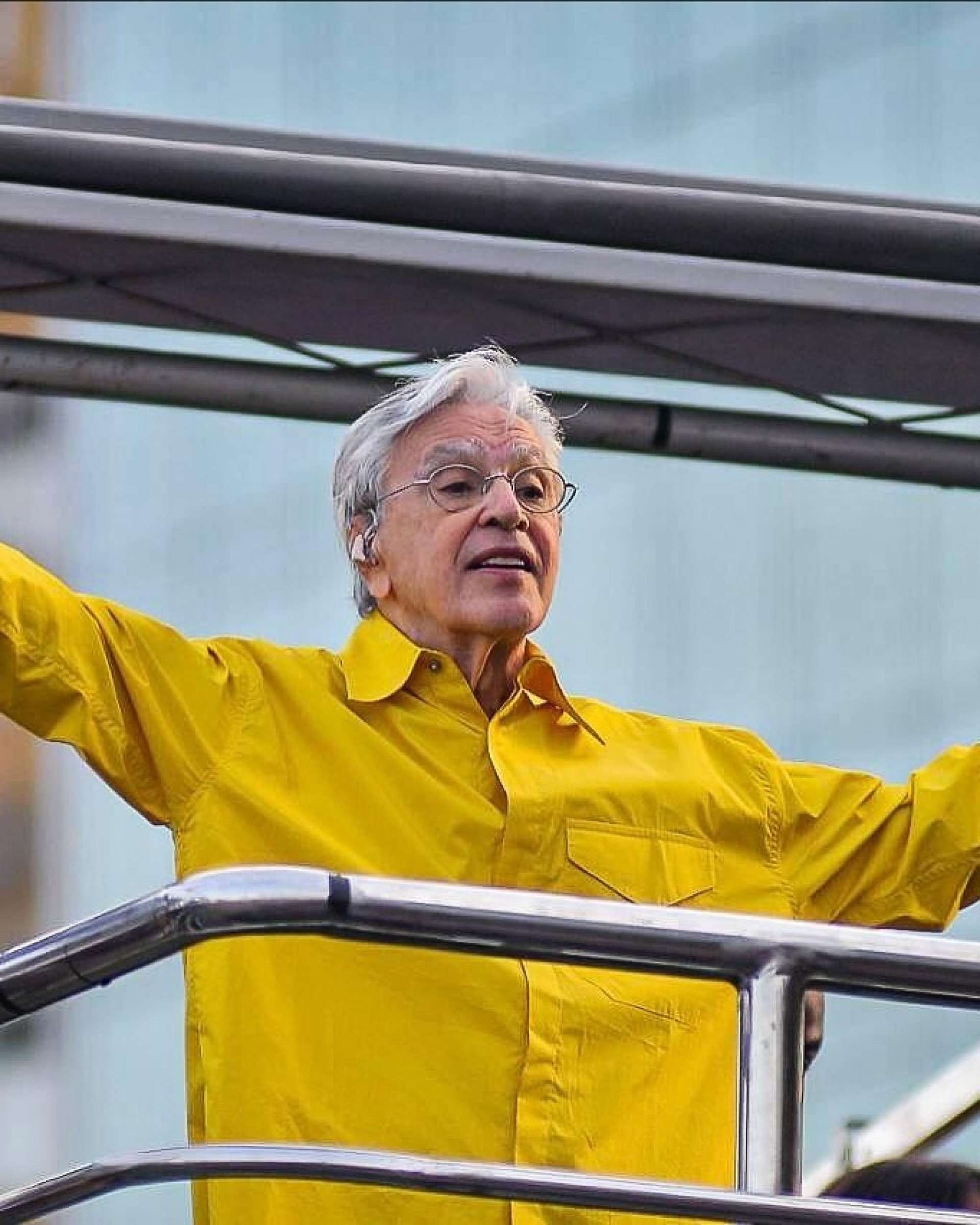 Caetano Veloso em ato contra PEC da Blindagem em Copacabana, Zona Sul do Rio - Reprodução / Instagram
