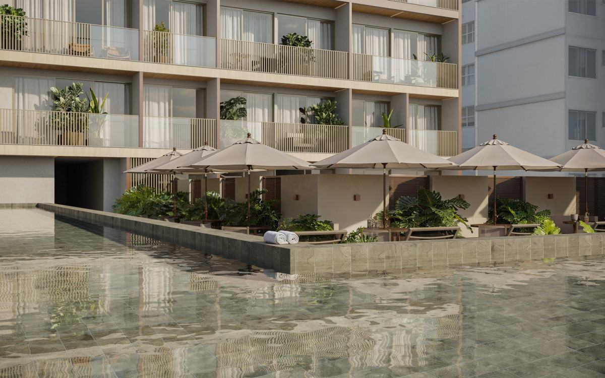 Lazer de residencial no Arpoador, que terá serviços de hotel