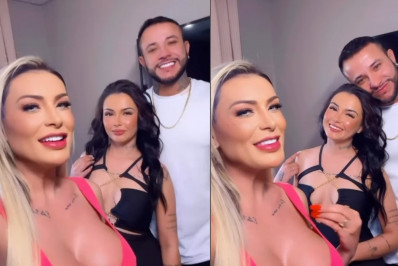 Andressa Urach grava conteúdo adulto com a irmã: 'A morena e a loira'