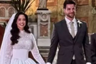 Laís Caldas e Gustavo Marsengo celebram casamento em São Paulo 