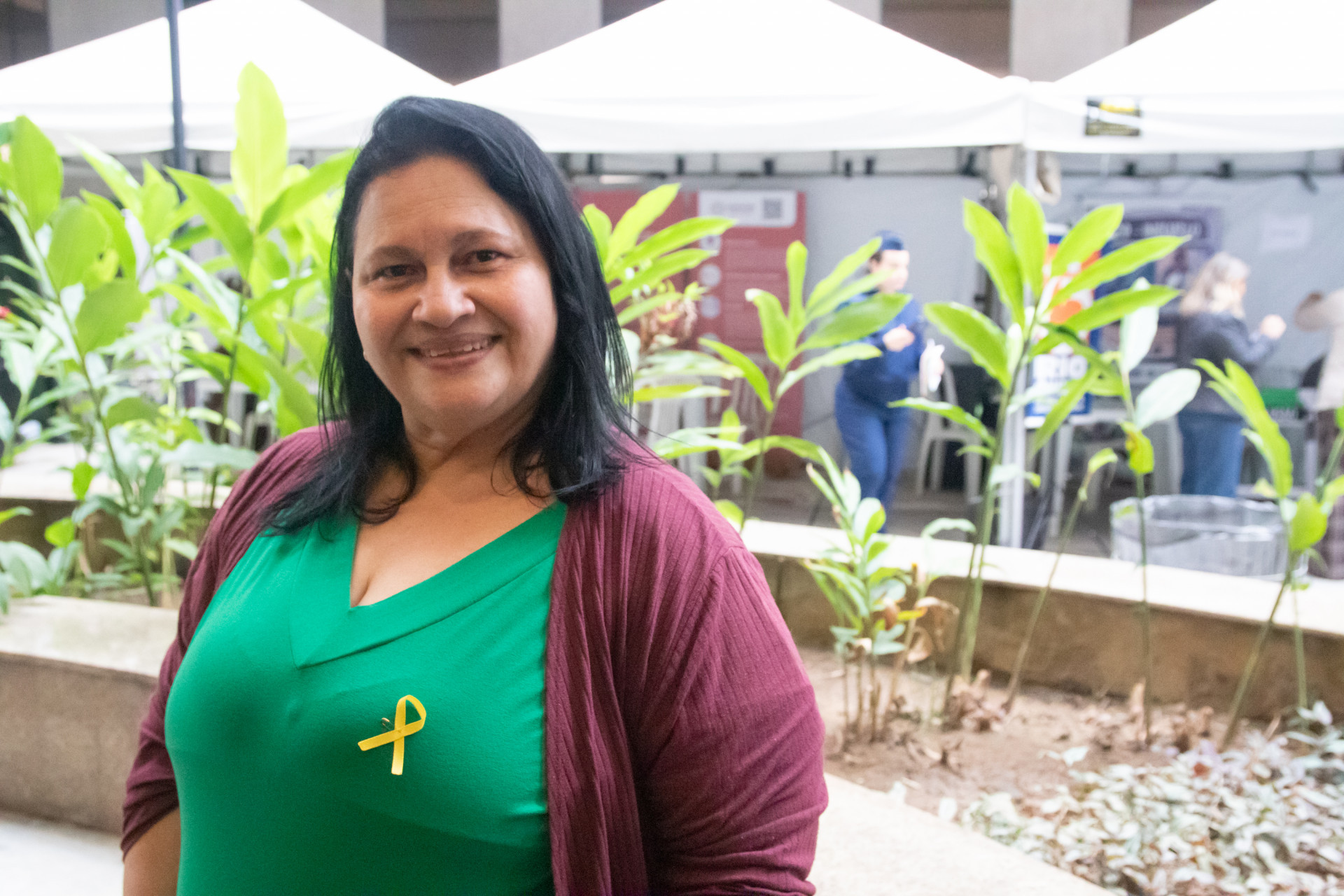 Grande ação social em homenagem ao Dia nacional da luta de pessoas com deficiência, acontece no palácio da justiça, localizado no centro do Rio de Janeiro, na tarde desta quinta-feira (25). Na foto: Rosemere Silva de Araújo. - Érica Martin/Agência O Dia