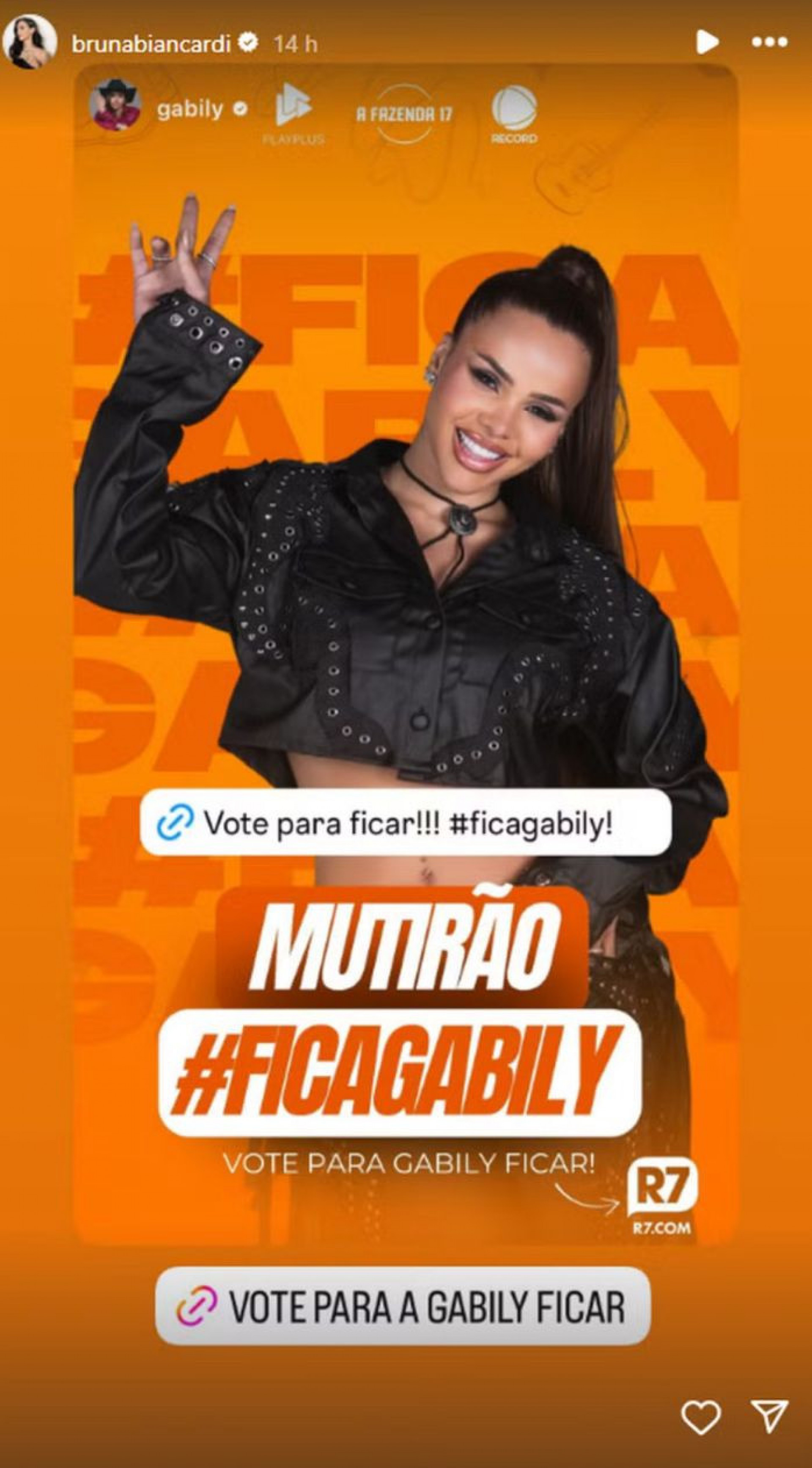 Gabily também conta com a influência de Bruna Biancardi - Reprodução/Instagram