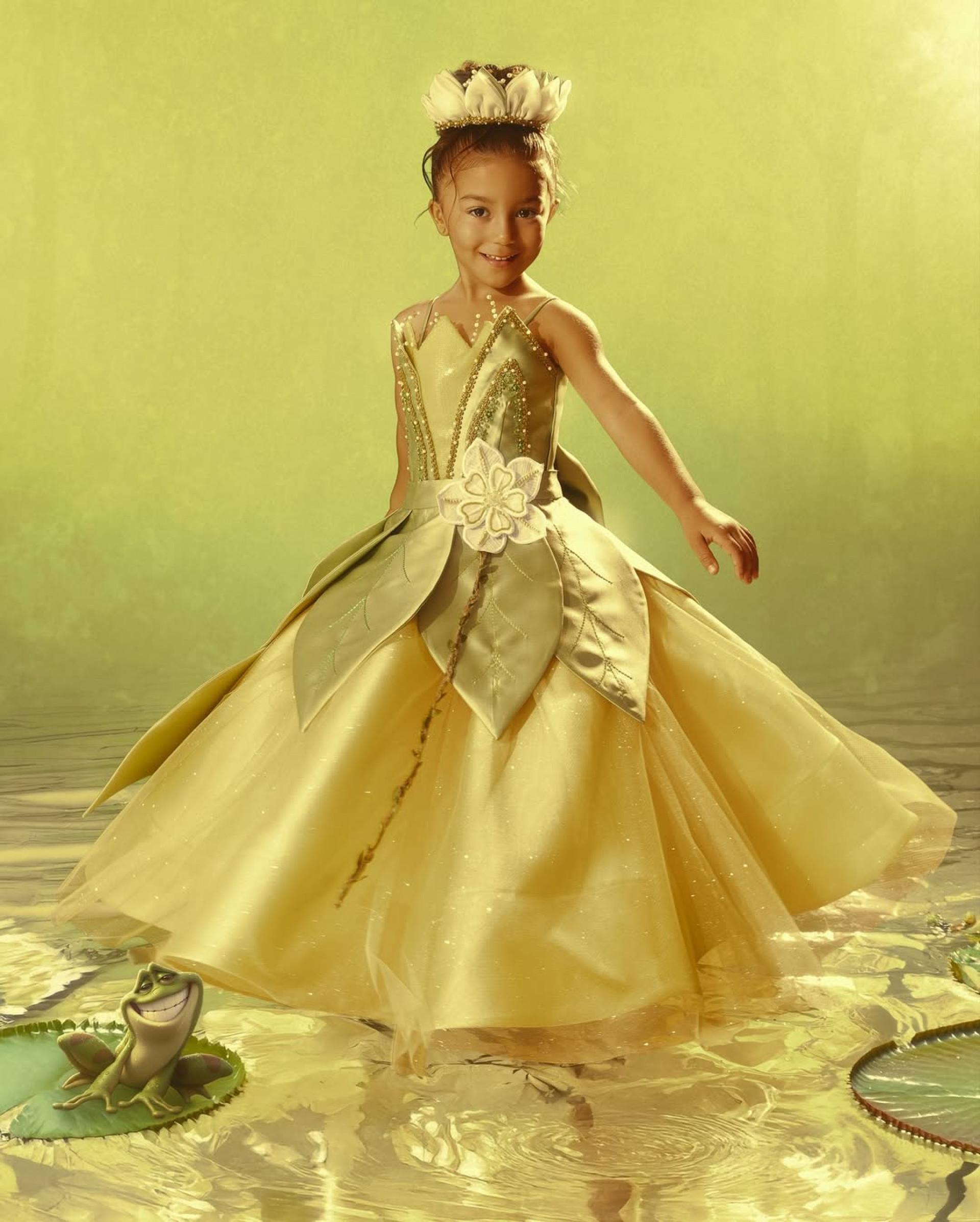 Filha de Lorena Improta e Léo Santana, Liz se veste como a princesa Tiana, para o aniversário de 4 anos - Reprodução / Instagram