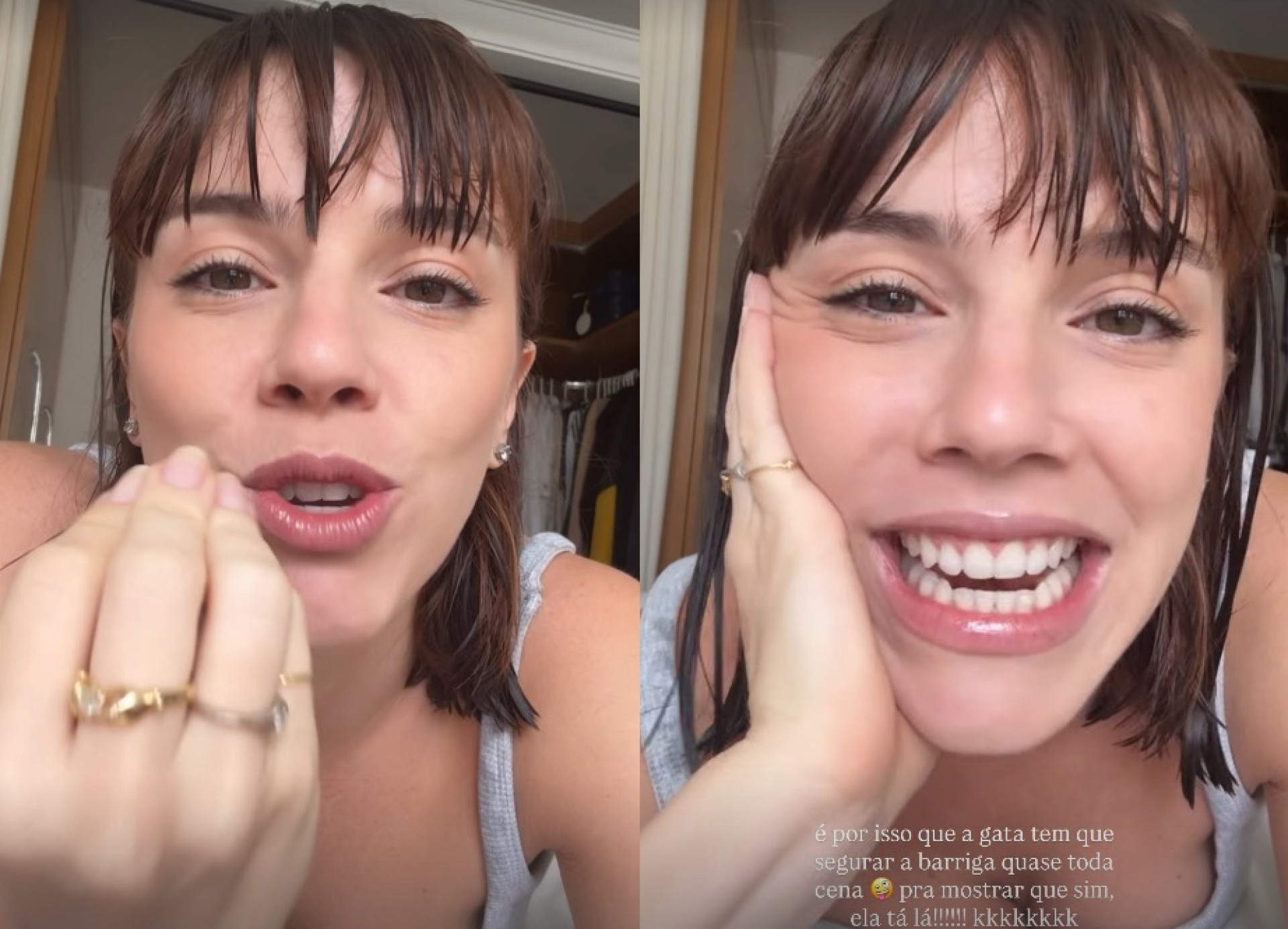 Alice Wegmann esclarece em story o que houve em cena de Solange sem barriga - Reprodução/Instagram