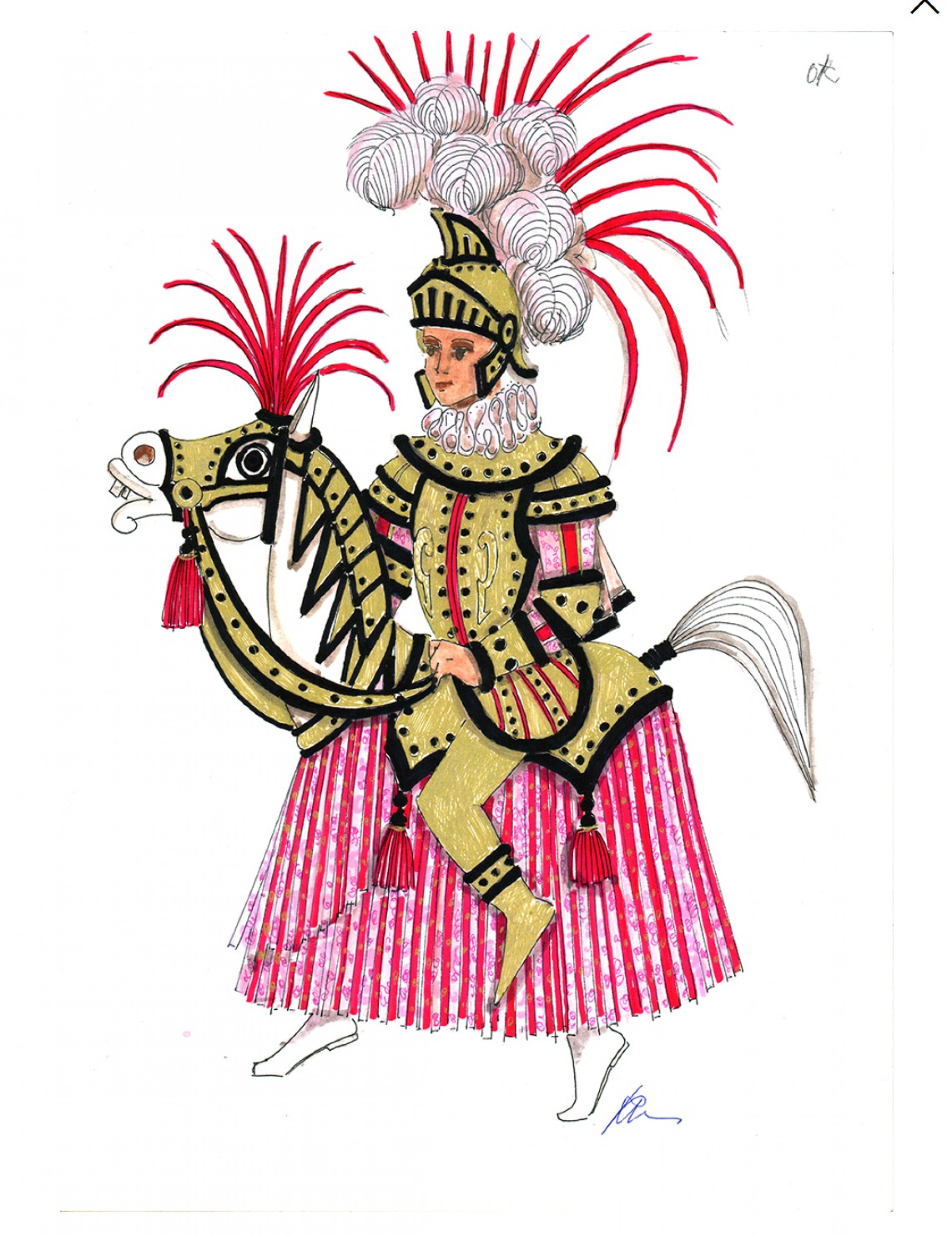 Fantasia desenhada por Rosa Magalhães para a Mangueira, em 2014 - Reprodução