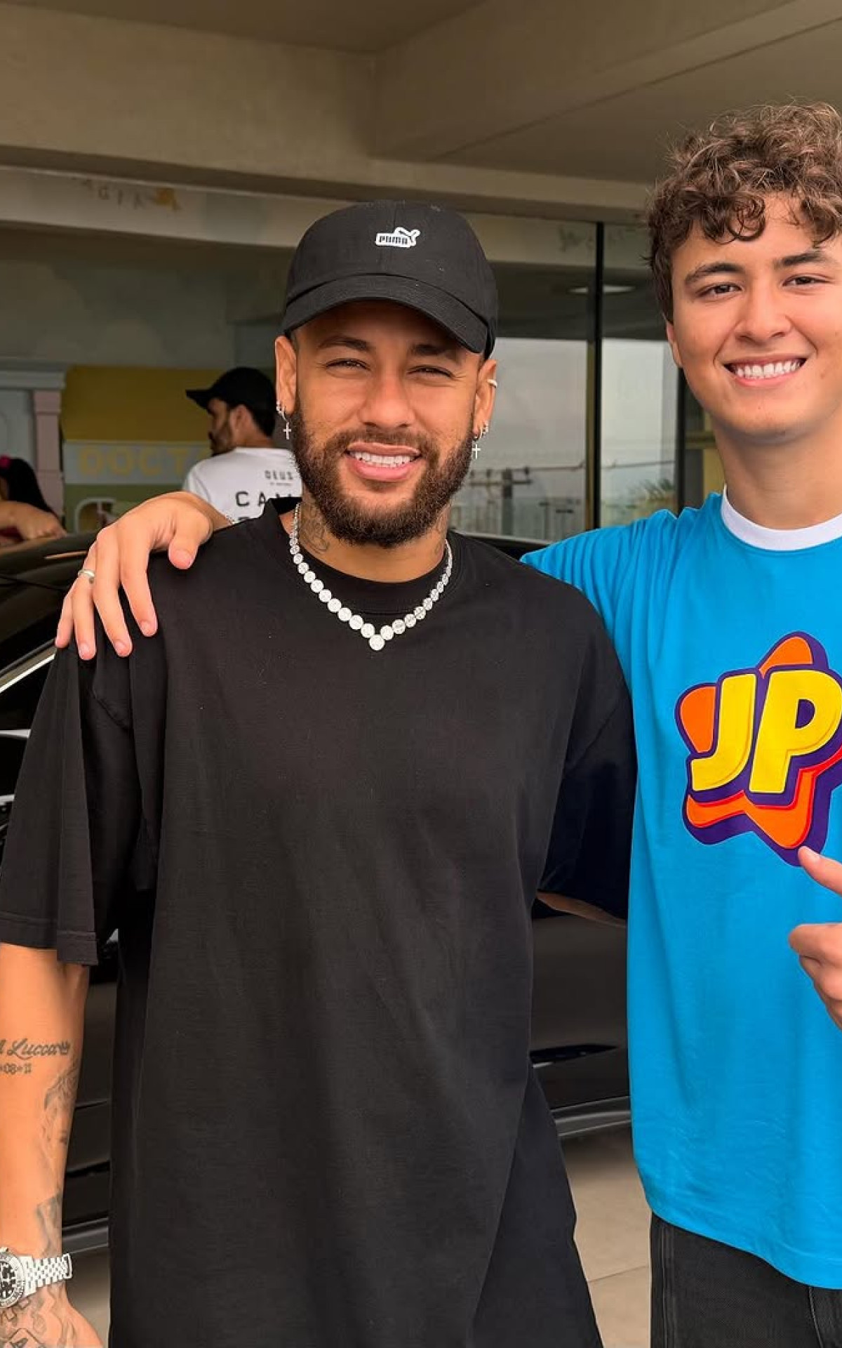Neymar e o youtuber JP - Reprodução/Instagram