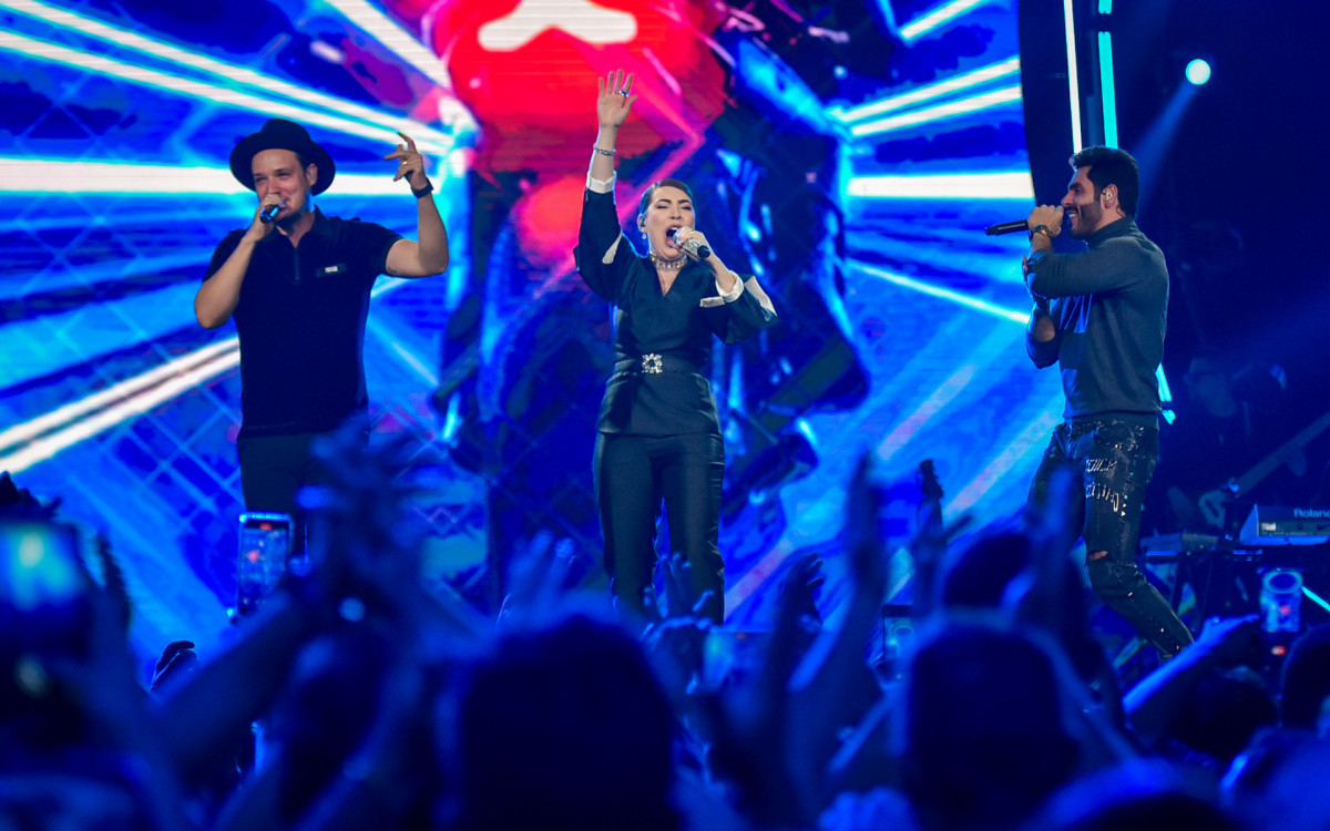 Israel & Rodolffo participam da gravação do audiovisual de Naiara Azevedo