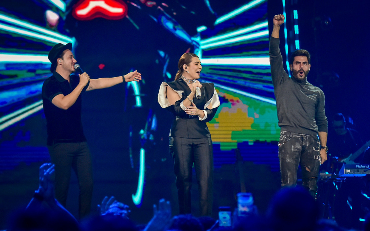 Israel & Rodolffo participam da gravação do audiovisual de Naiara Azevedo