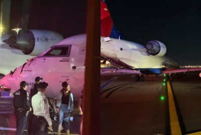 Colisão entre dois aviões em aeroporto deixa comissário de bordo ferido nos EUA