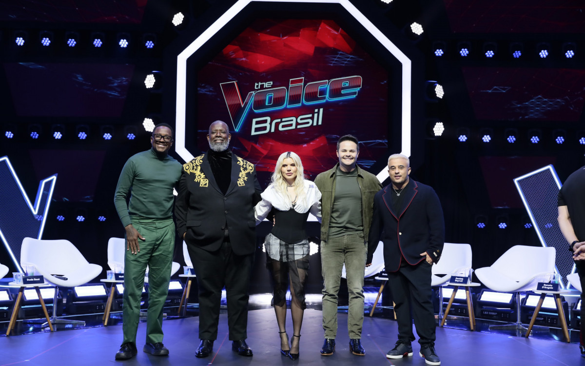 Mumuzinho, Péricles, Duda Beat e Matheus e Kauan são os técnicos no 'The Voice Brasil' - Rogério Pallatta/SBT