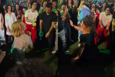 Vídeo! Debora Bloch e mais atores de 'Vale Tudo' dançam 'na boquinha da garrafa' em festa 