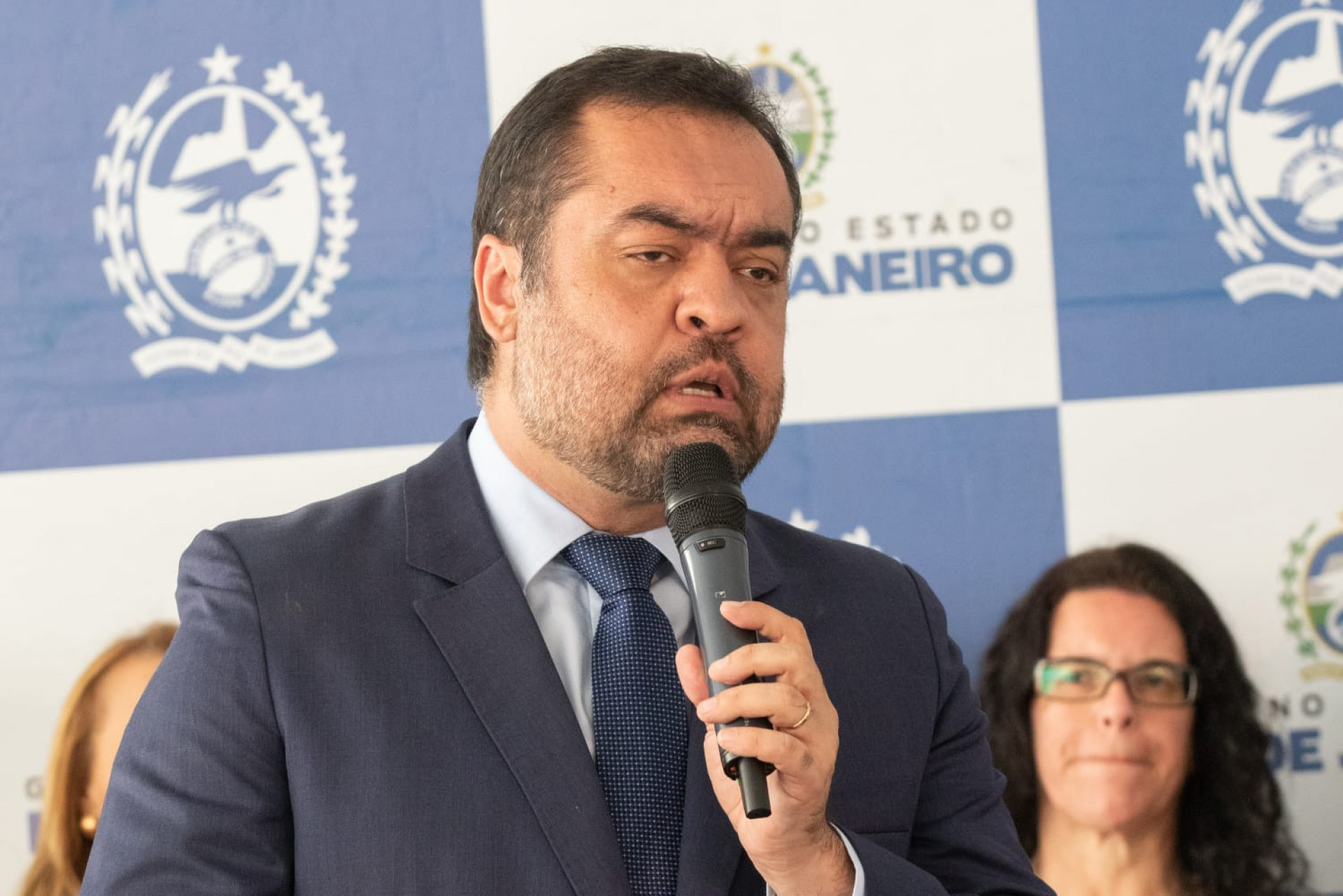 O governador Cl&aacute;udio Castro participa da inaugura&ccedil;&atilde;o da nova Delegacia da Mulher na G&aacute;vea - &Eacute;rica Martin / Ag&ecirc;ncia O Dia 