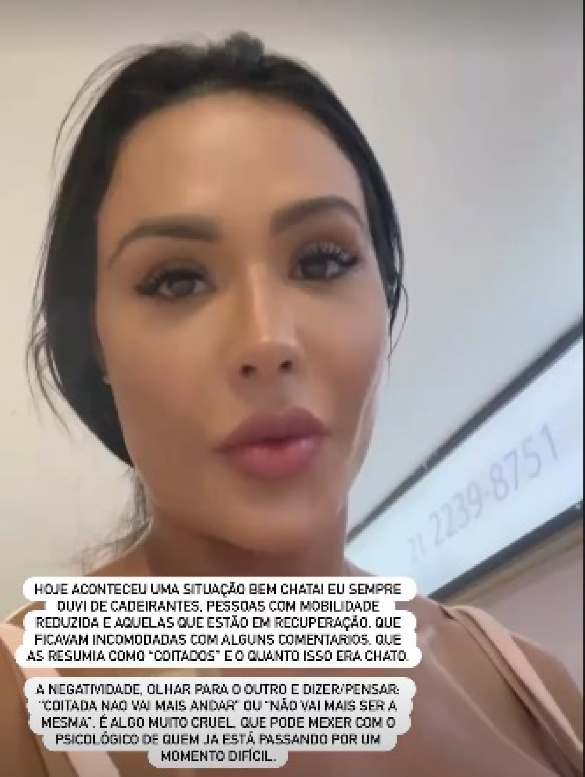Gracyanne Barbosa fez desabafo nas redes sociais - Reprodução de vídeo/Instagram