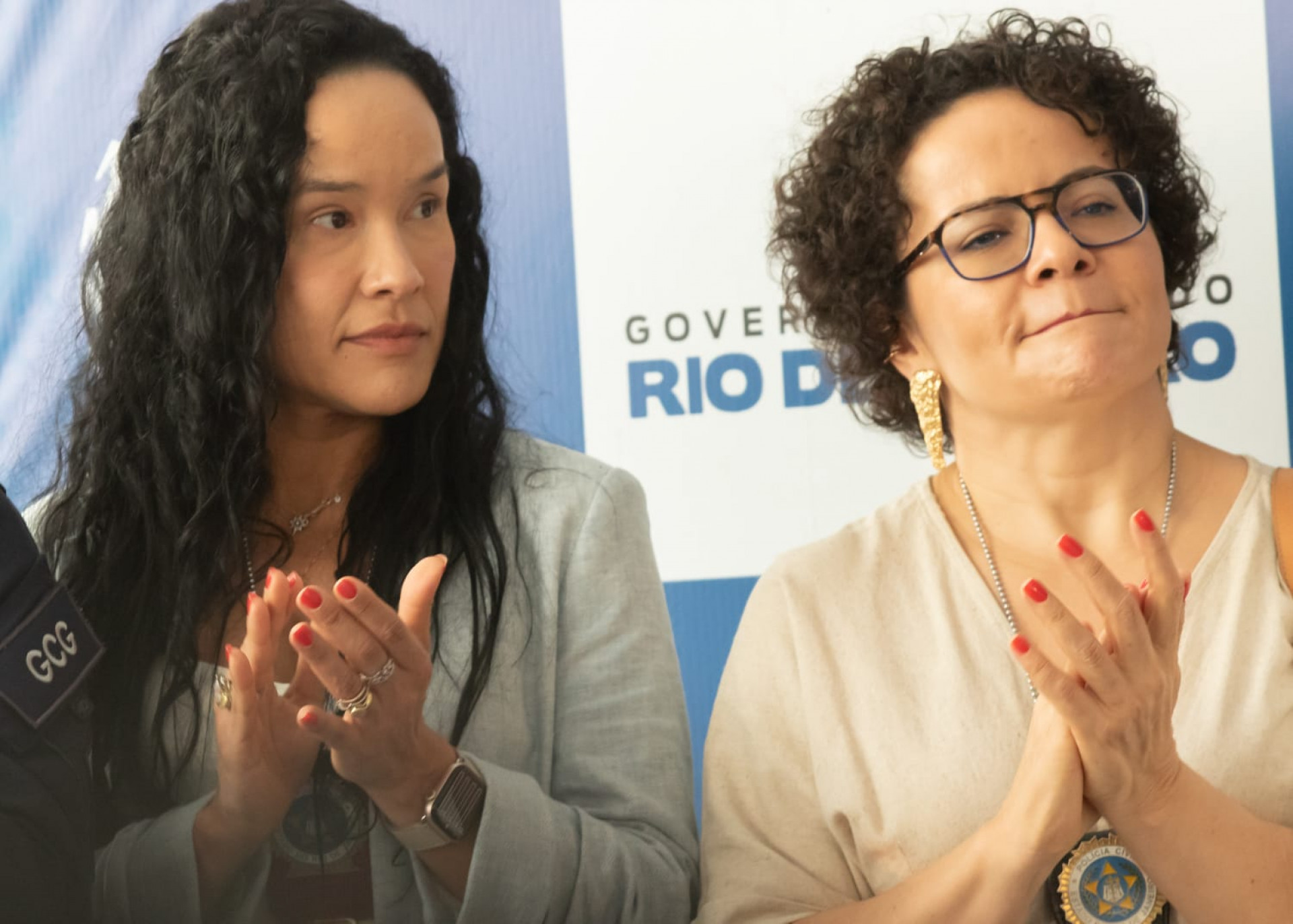 Respons&aacute;vel pela nova Deam da Zona Sul, delegada Rosa Carvalho (&agrave; esquerda) - &Eacute;rica Martin / Ag&ecirc;ncia O Dia 