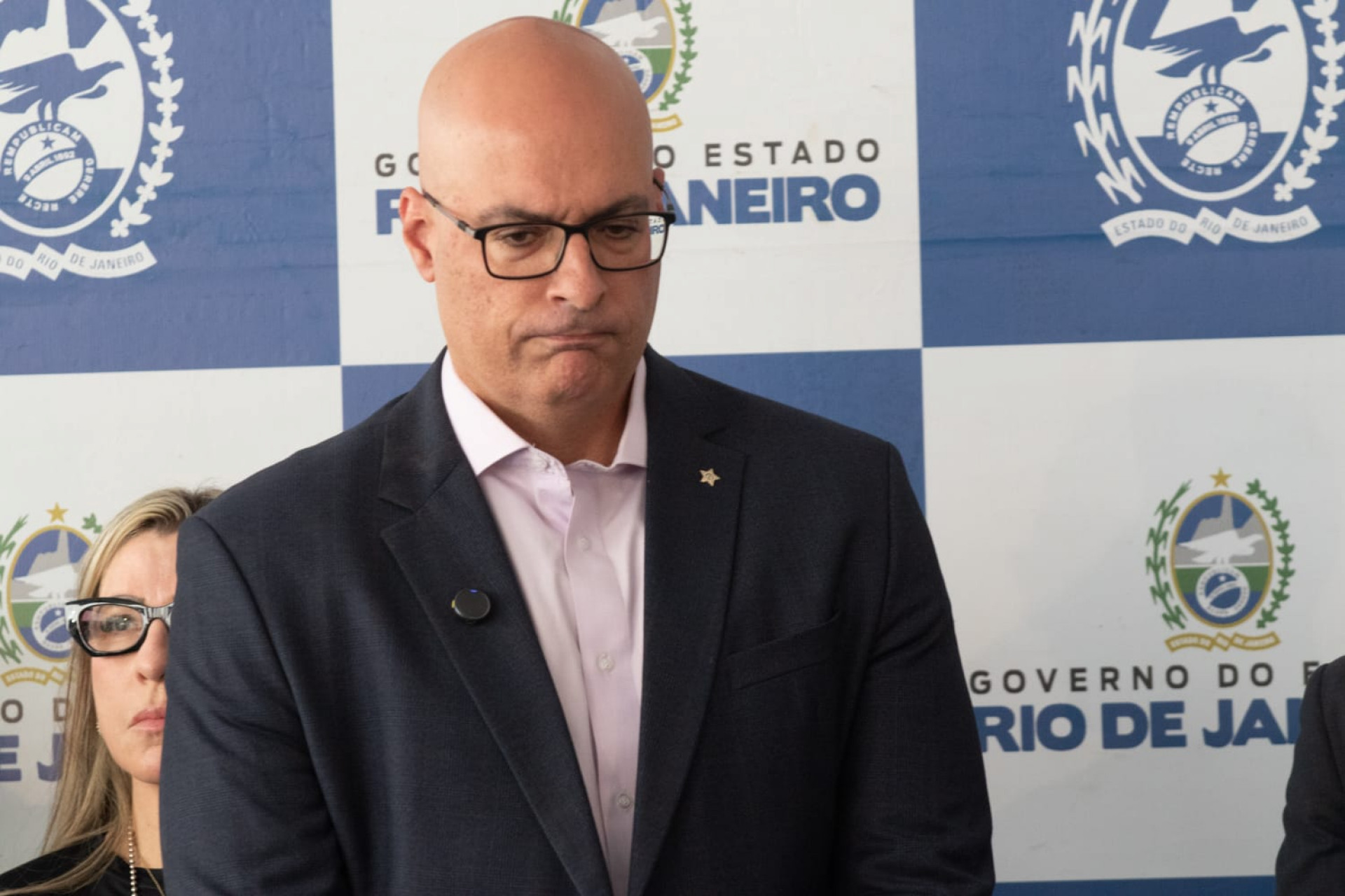 Felipe Curi, secret&aacute;rio de Pol&iacute;cia Civil do Rio, na inaugura&ccedil;&atilde;o da nova Delegacia da Mulher na Zona Sul - &Eacute;rica Martin / Ag&ecirc;ncia O Dia 