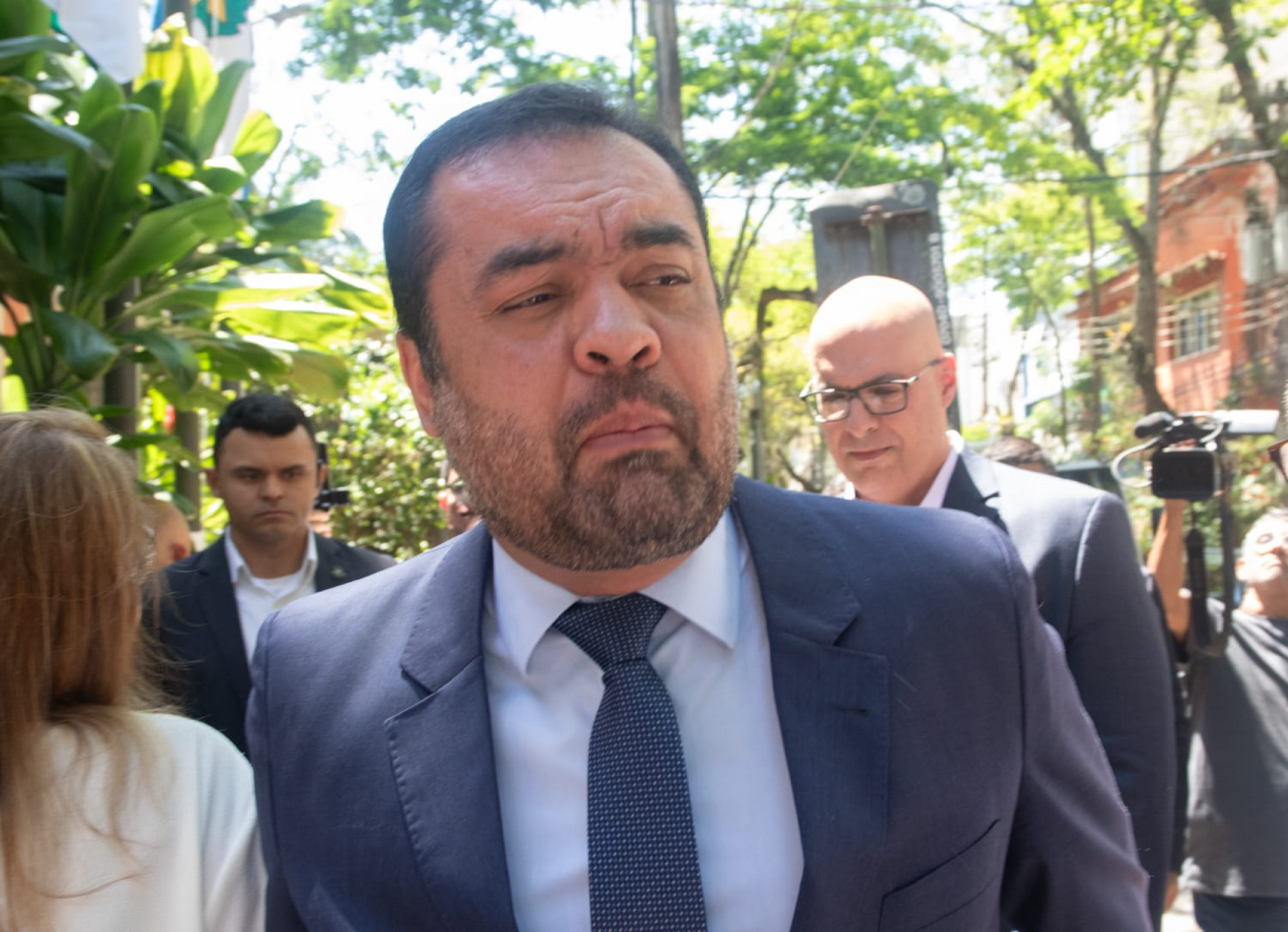 O governador Cl&aacute;udio Castro na inaugura&ccedil;&atilde;o da nova Delegacia da Mulhe, na G&aacute;vea - &Eacute;rica Martin / Ag&ecirc;ncia O Dia 