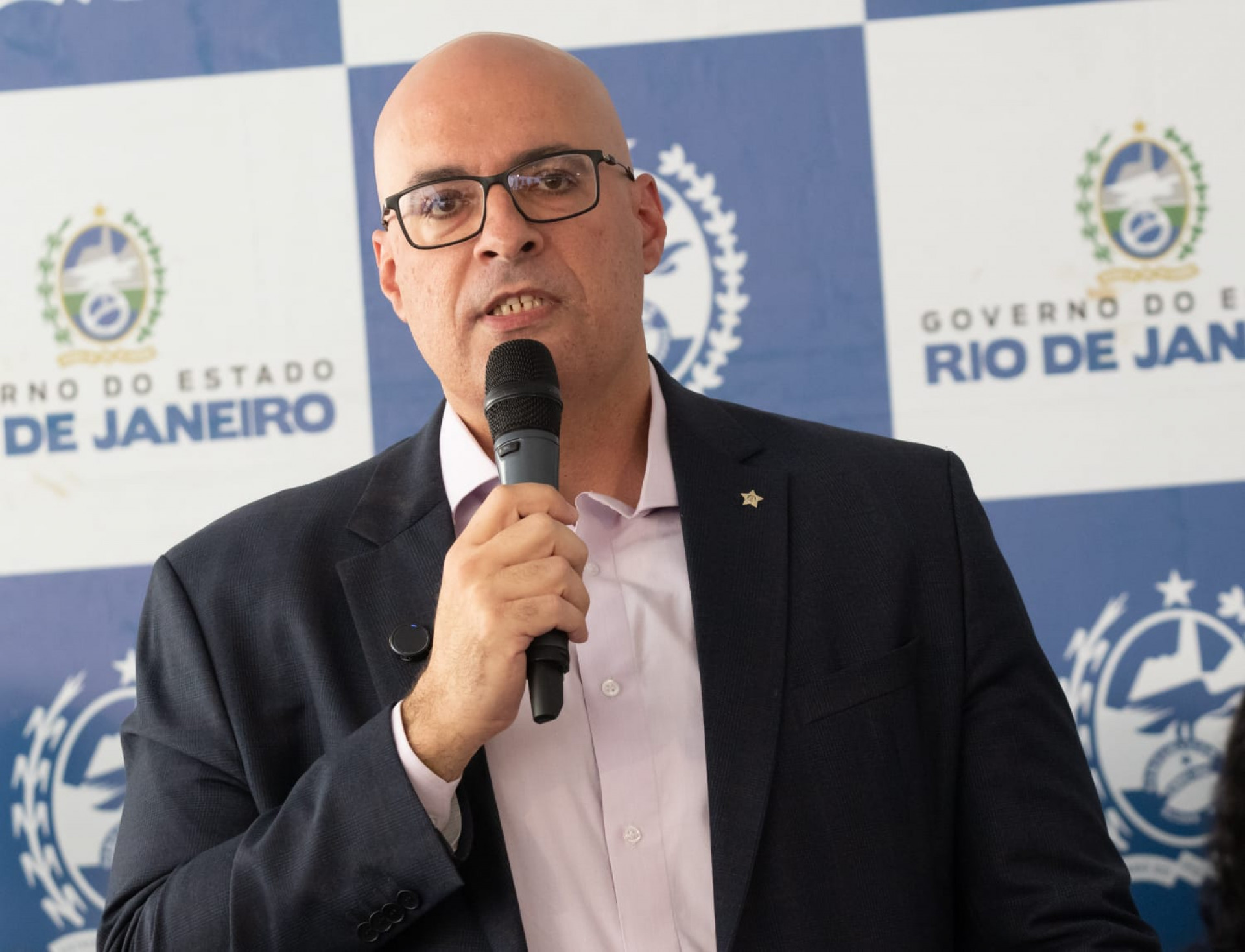 Felipe Curi, secret&aacute;rio de Pol&iacute;cia Civil do Rio, na inaugura&ccedil;&atilde;o da nova Delegacia da Mulher na Zona Sul - &Eacute;rica Martin / Ag&ecirc;ncia O Dia 