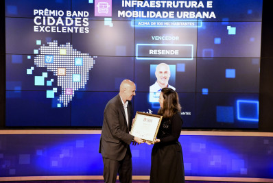 Resende é eleita melhor infraestrutura e mobilidade urbana do estado do RJ no 'Prêmio Band Cidades Excelentes'
