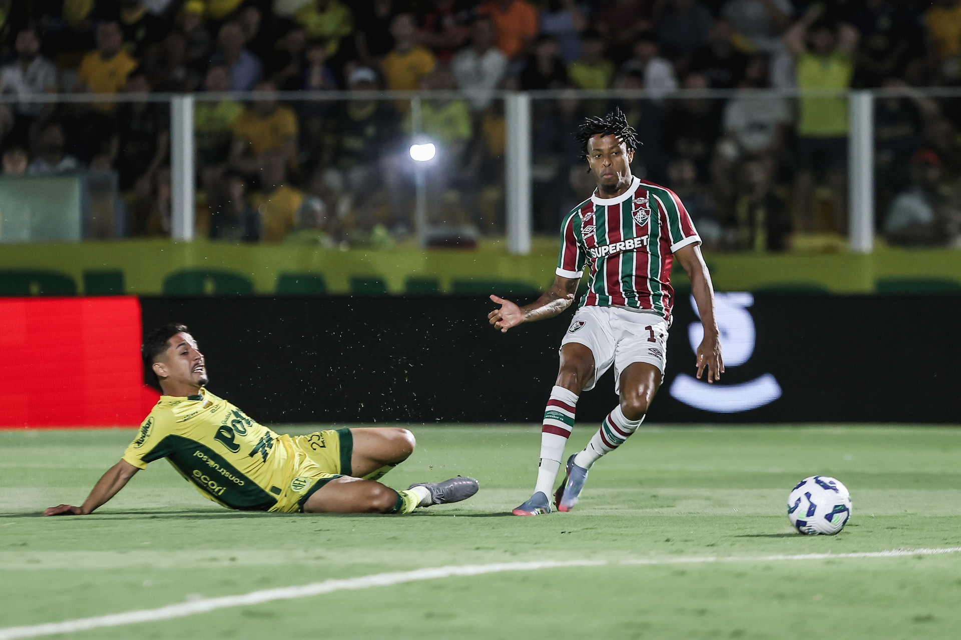 Mirassol, Brasil - 08/10/2025 - estádio Maião.   
Fluminense enfrenta o Mirassol esta noite no Maião pela 13ª rodada do Campeonato Brasileiro 2025. - Lucas Merçon/Fluminense