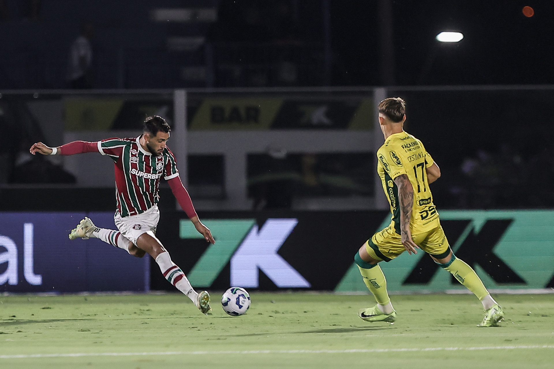 Mirassol, Brasil - 08/10/2025 - estádio Maião.   
Fluminense enfrenta o Mirassol esta noite no Maião pela 13ª rodada do Campeonato Brasileiro 2025. - Lucas Merçon/Fluminense