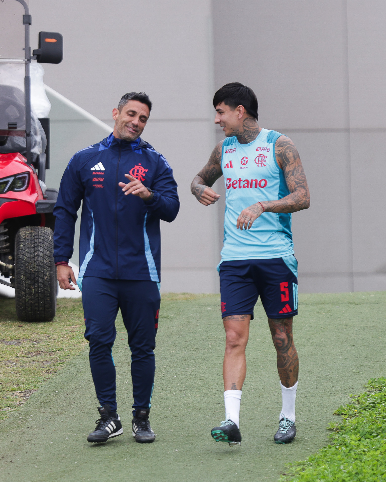 Pulgar em treino do Flamengo