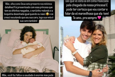 Lucas Bley, marido de Lucas Rangel, 'apresenta' filha à mãe já falecida