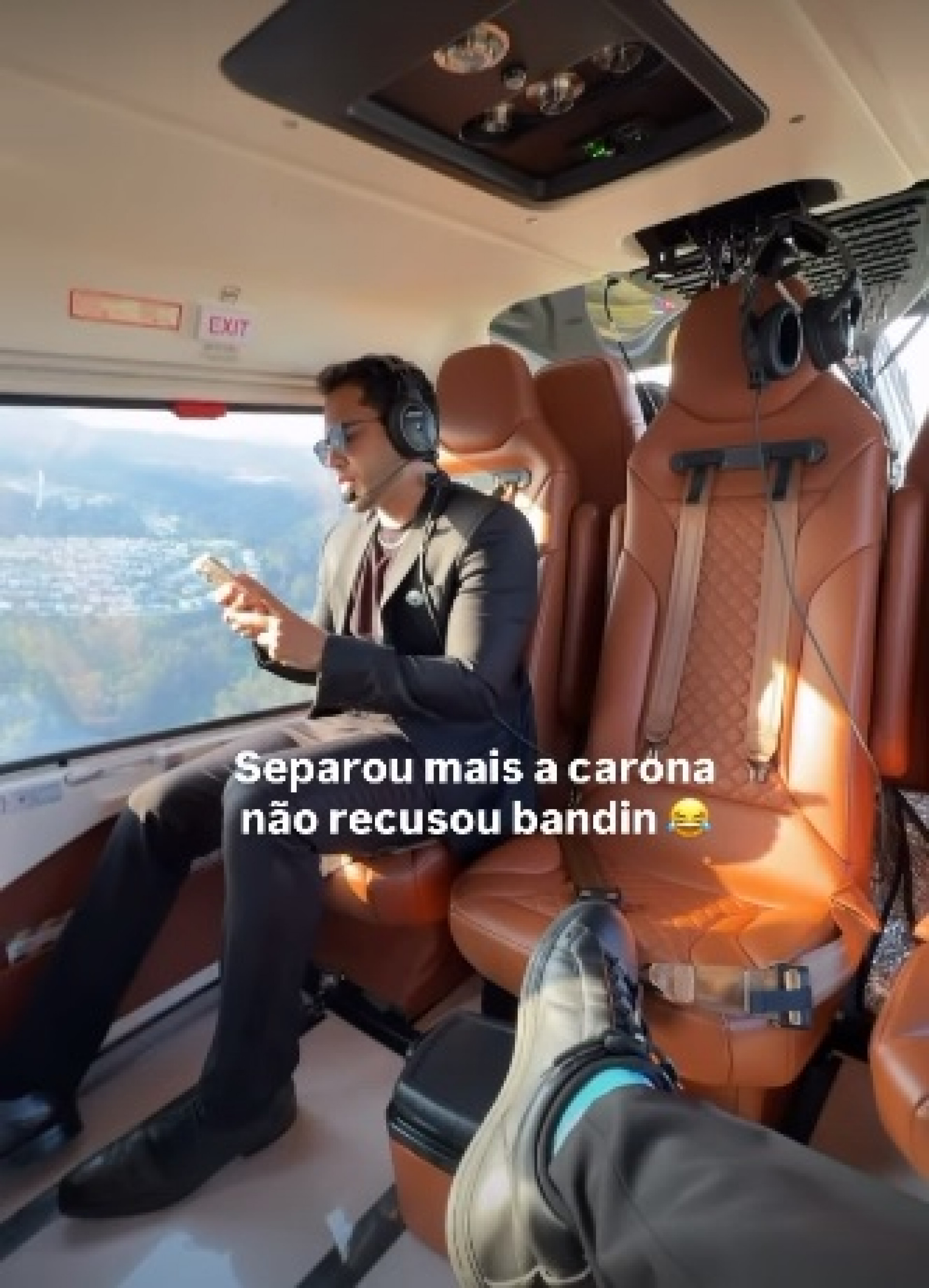 Carlinhos Maia deu carona de helicóptero para o ex-marido - Reprodução/instagram