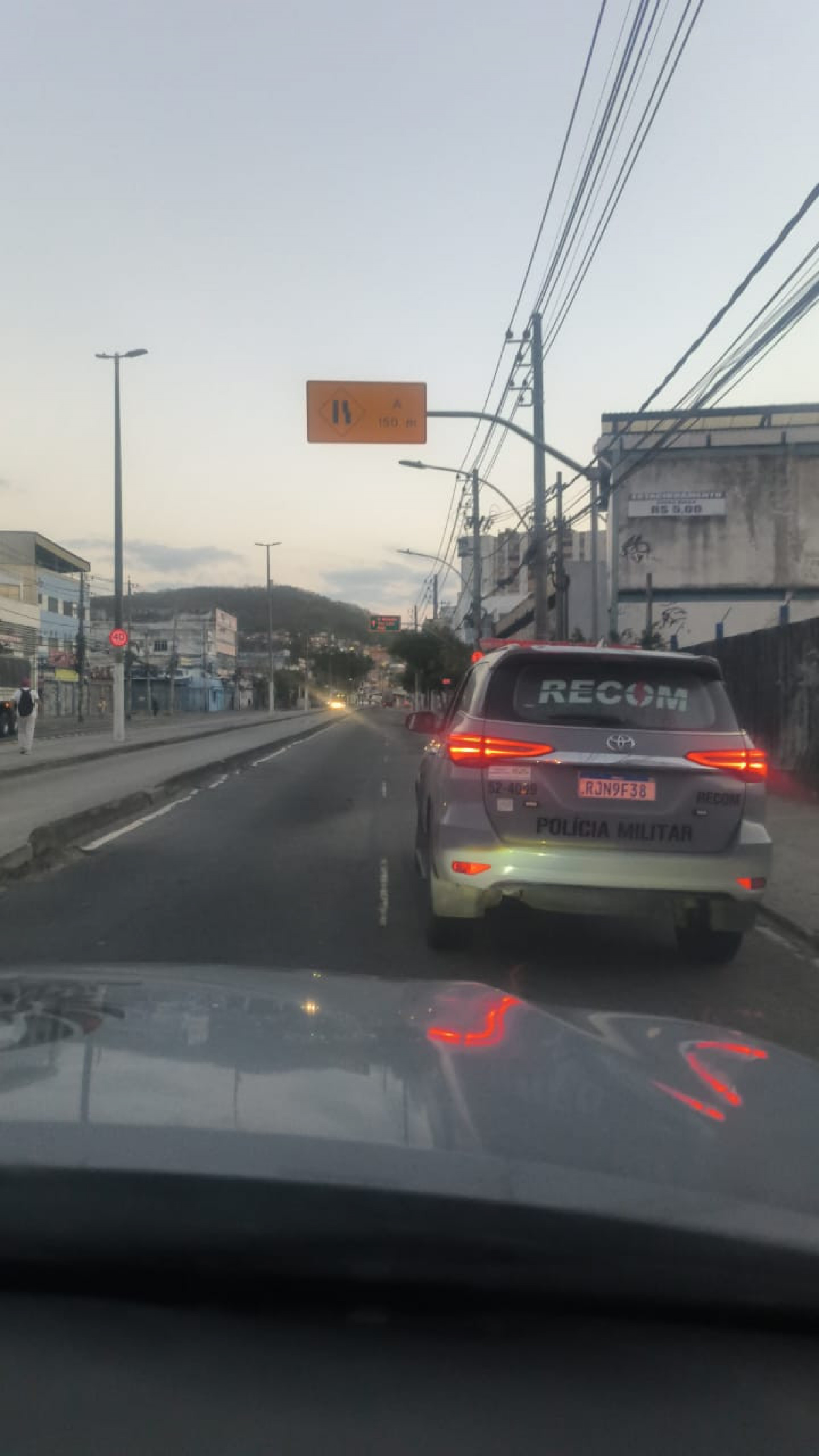 Viaturas do Recom estão nos arredores da Serrinha para garantir a segurança no tráfego