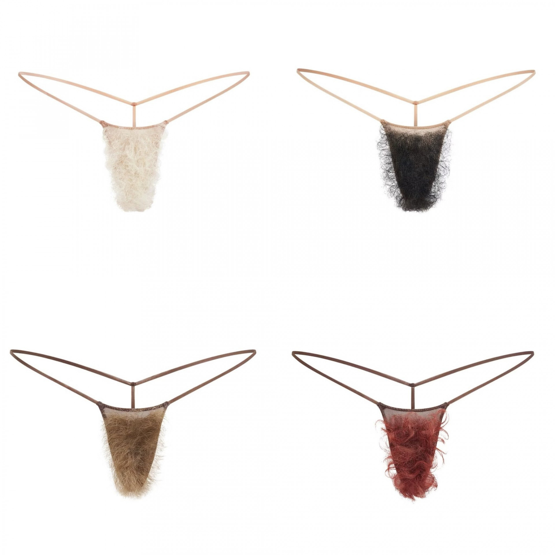 Calcinhas com pelos pubianos falsos custam R$ 190 - Reprodução / X