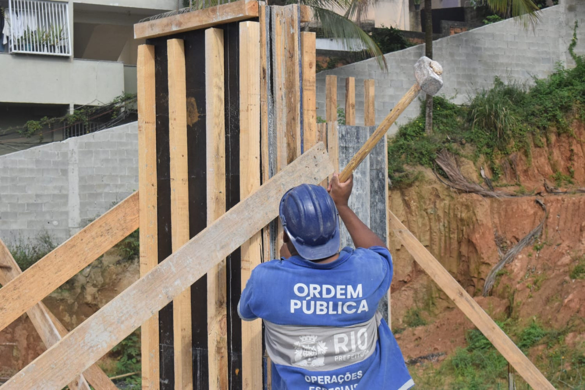 Construção estava em área de encosta com sérios riscos
- Fábio Costa / Seop