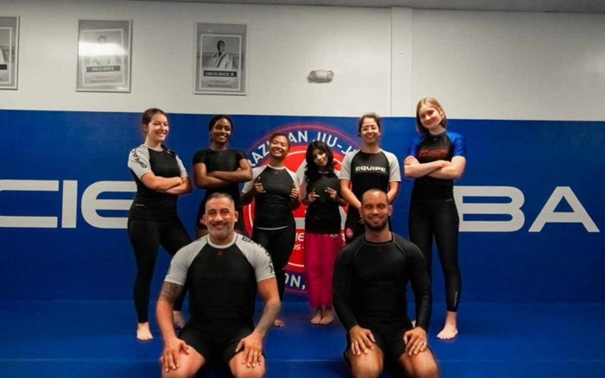 Caio (à direita) destacou o número cada vez maior de mulheres no tatame