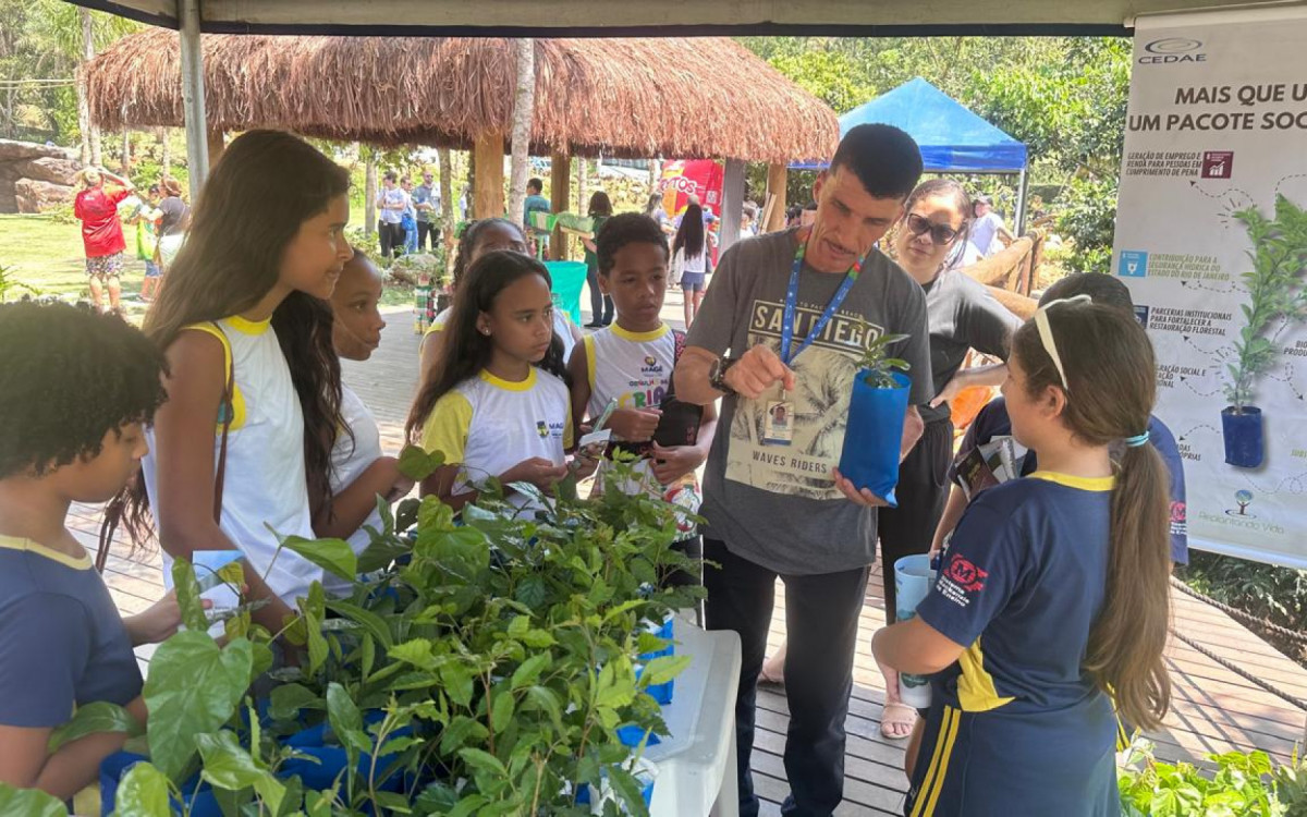 Crianças participam do 2º Circuito de Educação Ambiental com oficinas e atividades interativas