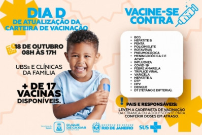 Caxias realiza Dia D da Campanha de Multivacinação