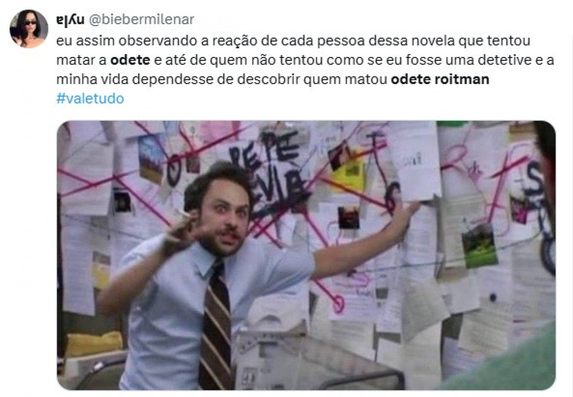 Bem assim de saúde depois de tanto mistério envolvendo a morte de dona Odete - Reprodução