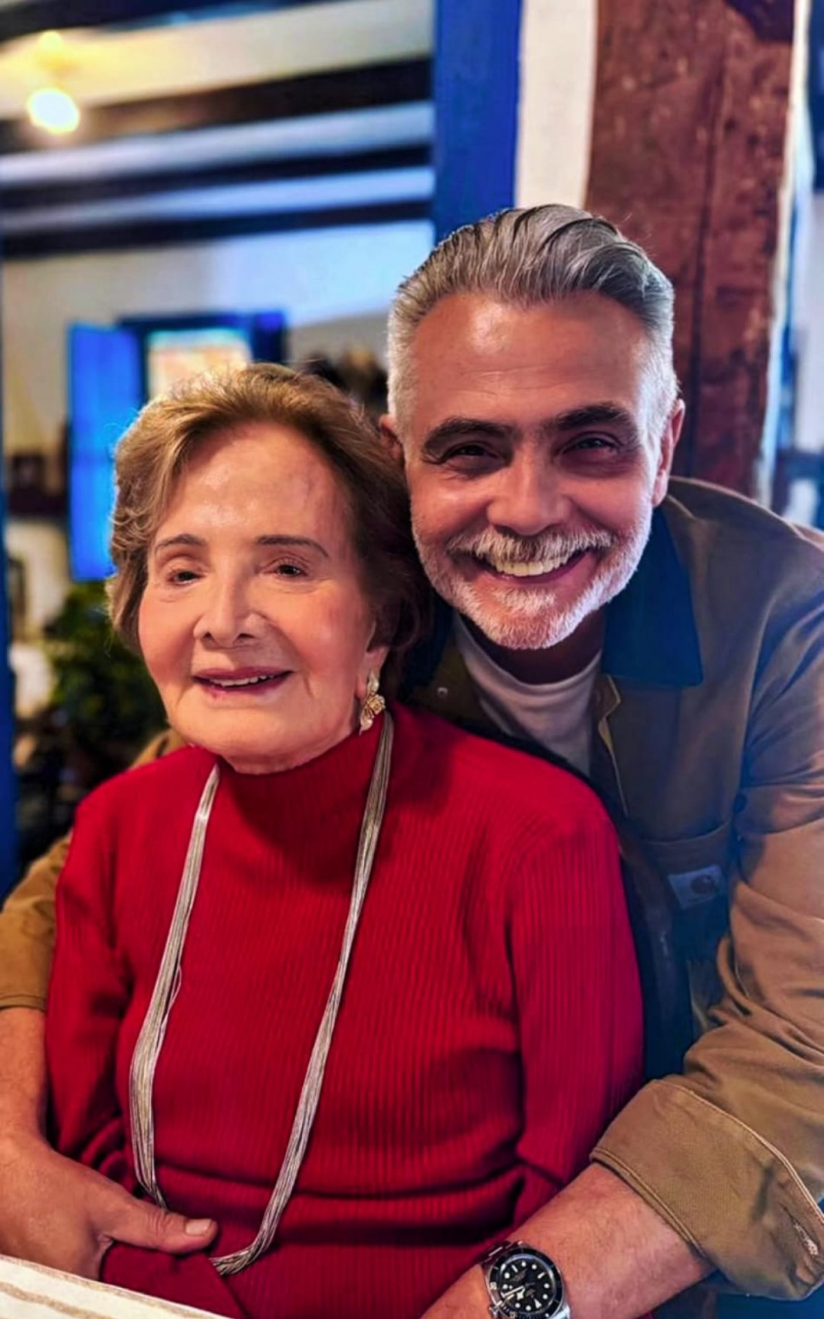 Glória Menezes e o filho, Tarcísio Filho