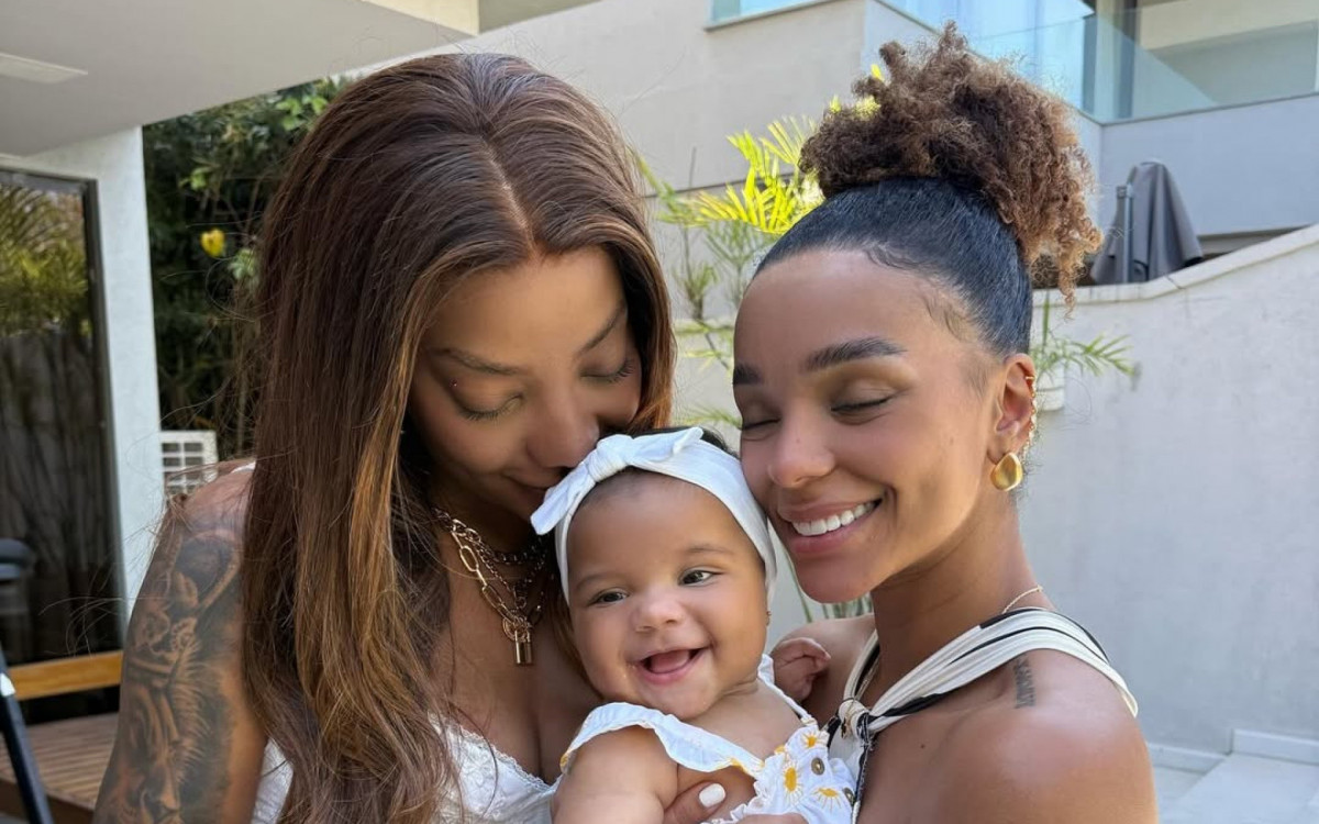 Ludmilla, Brunna Gon&ccedil;alves e a filha, Zuri