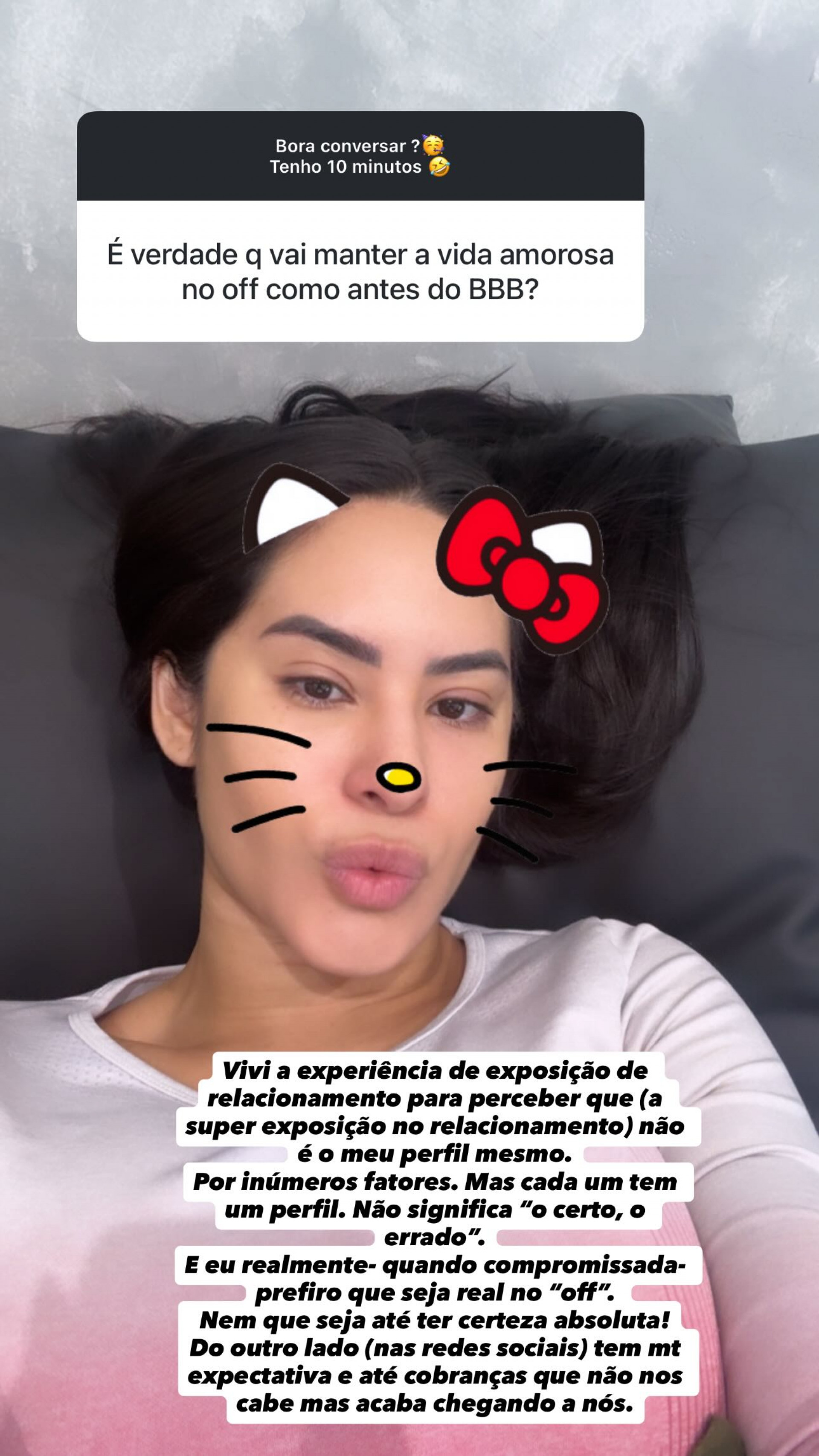 Isabelle Nogueira comentou decisão sobre a vida amorosa  - Reprodução/Instagram 