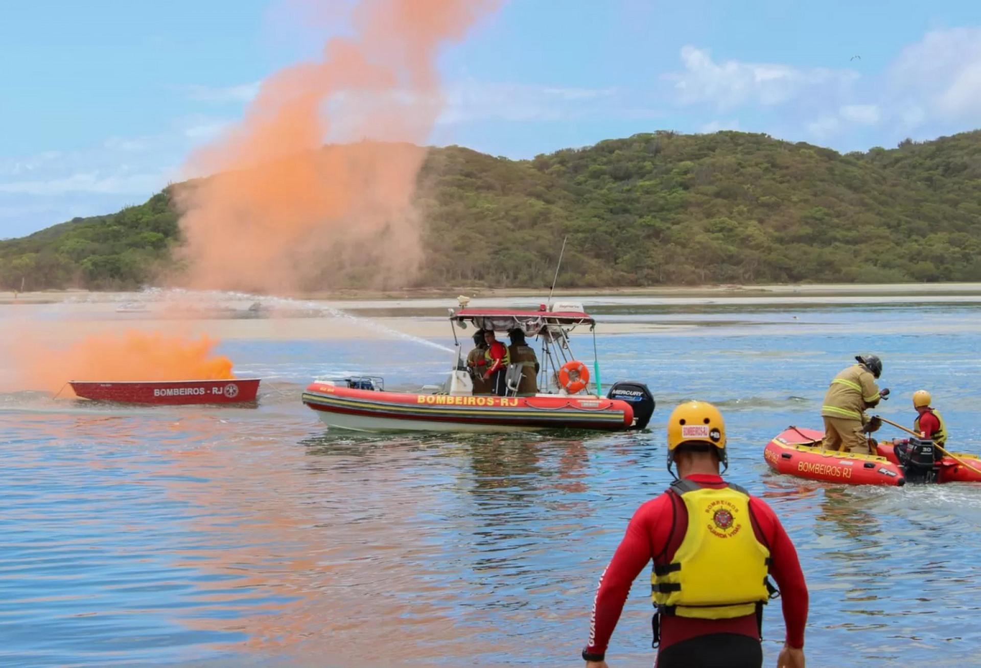 Simulado de emergência aquaviária - Ascom
