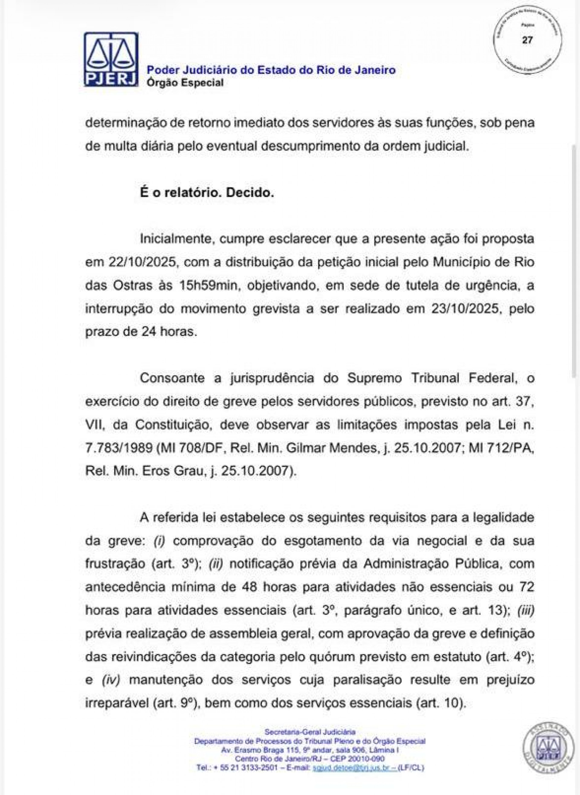 Tribunal do Rio decreta fim da greve dos servidores da Educa&ccedil;&atilde;o em Rio das Ostras - Foto: Reprodu&ccedil;&atilde;o