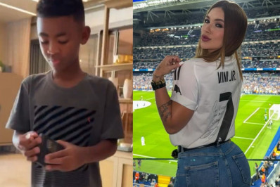 Virgínia se diverte com irmão de Vini Jr. antes da festa da filha